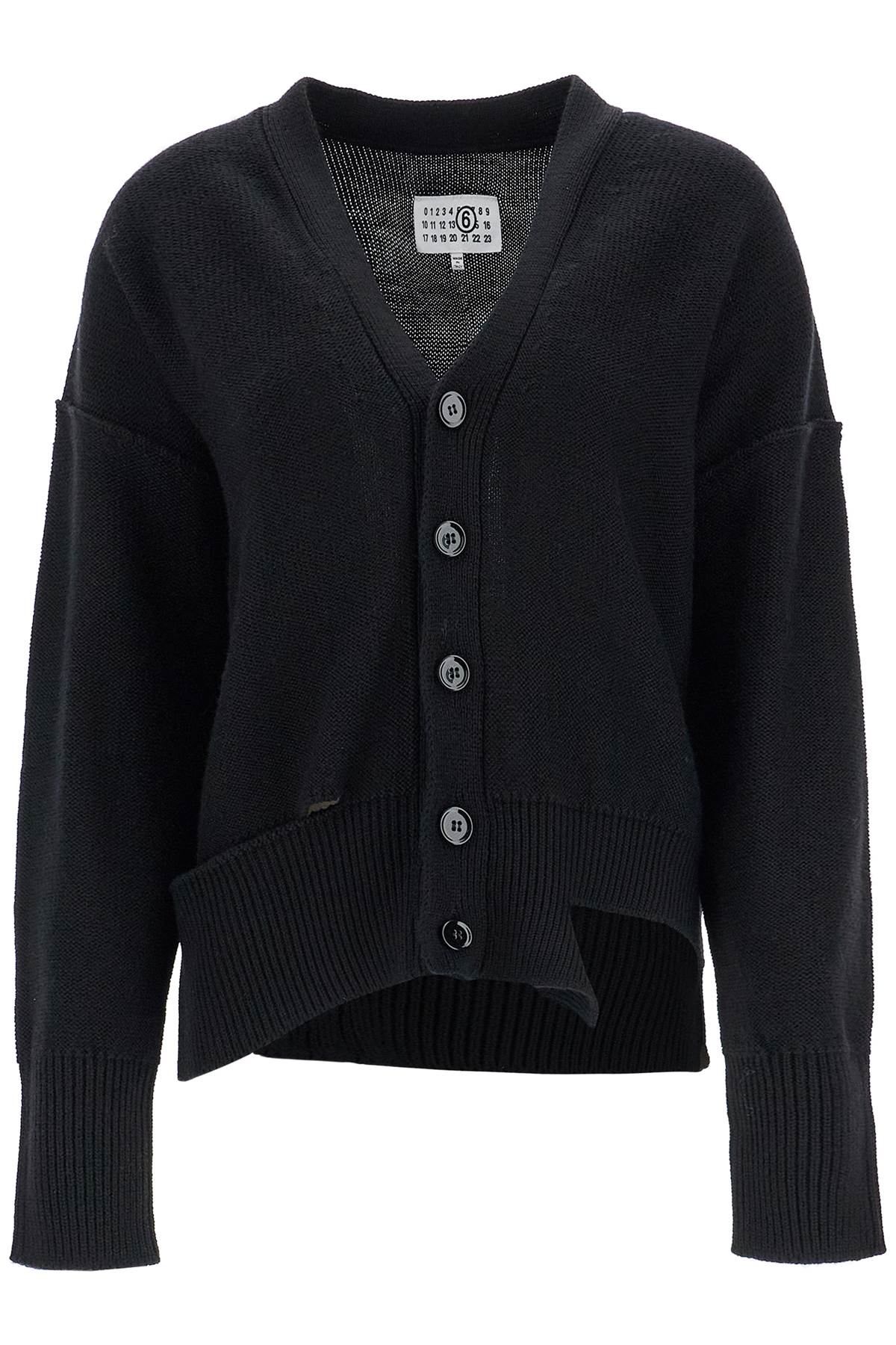 MM6 Maison Margiela Destroyed Virgin Wool Cardigan image 0