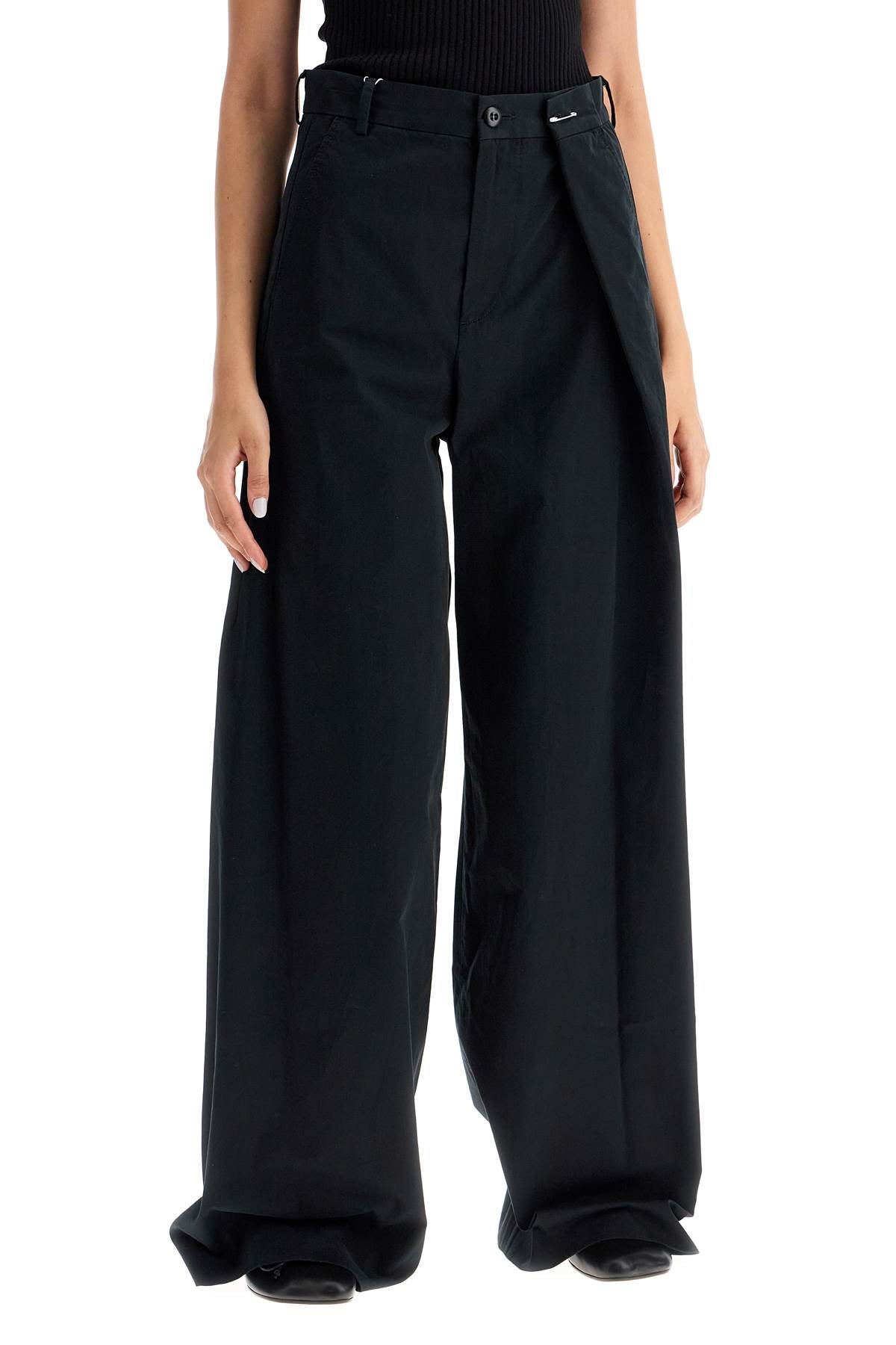 MM6 Maison Margiela wide-legged pants with pleats image 1