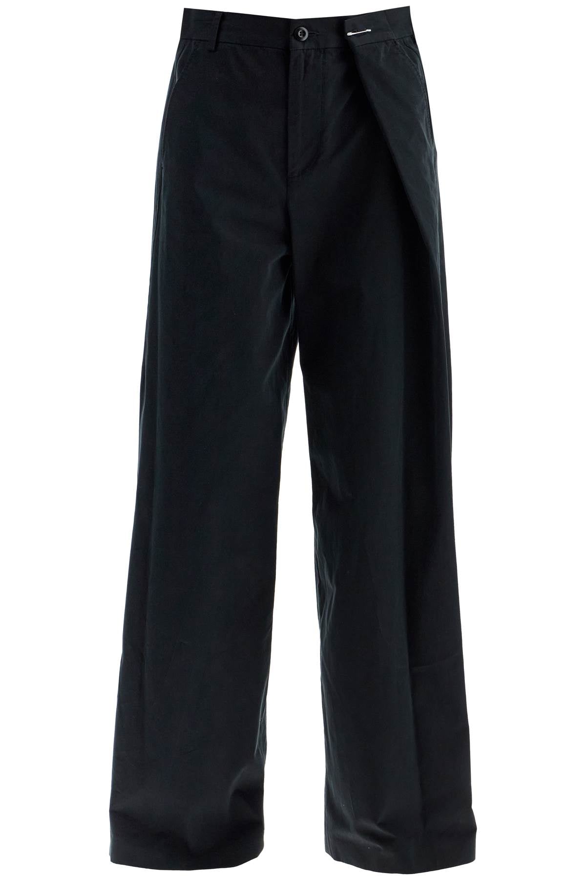 MM6 Maison Margiela wide-legged pants with pleats image 0