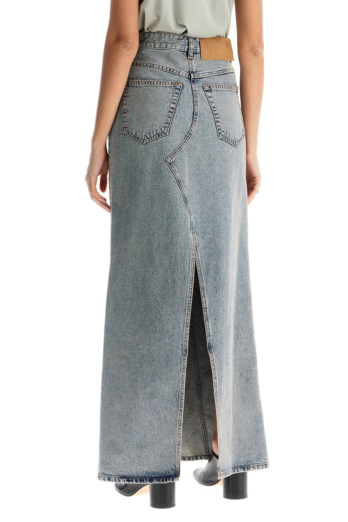 MM6 Maison Margiela High-Waisted Maxi Denim Skirt image 2