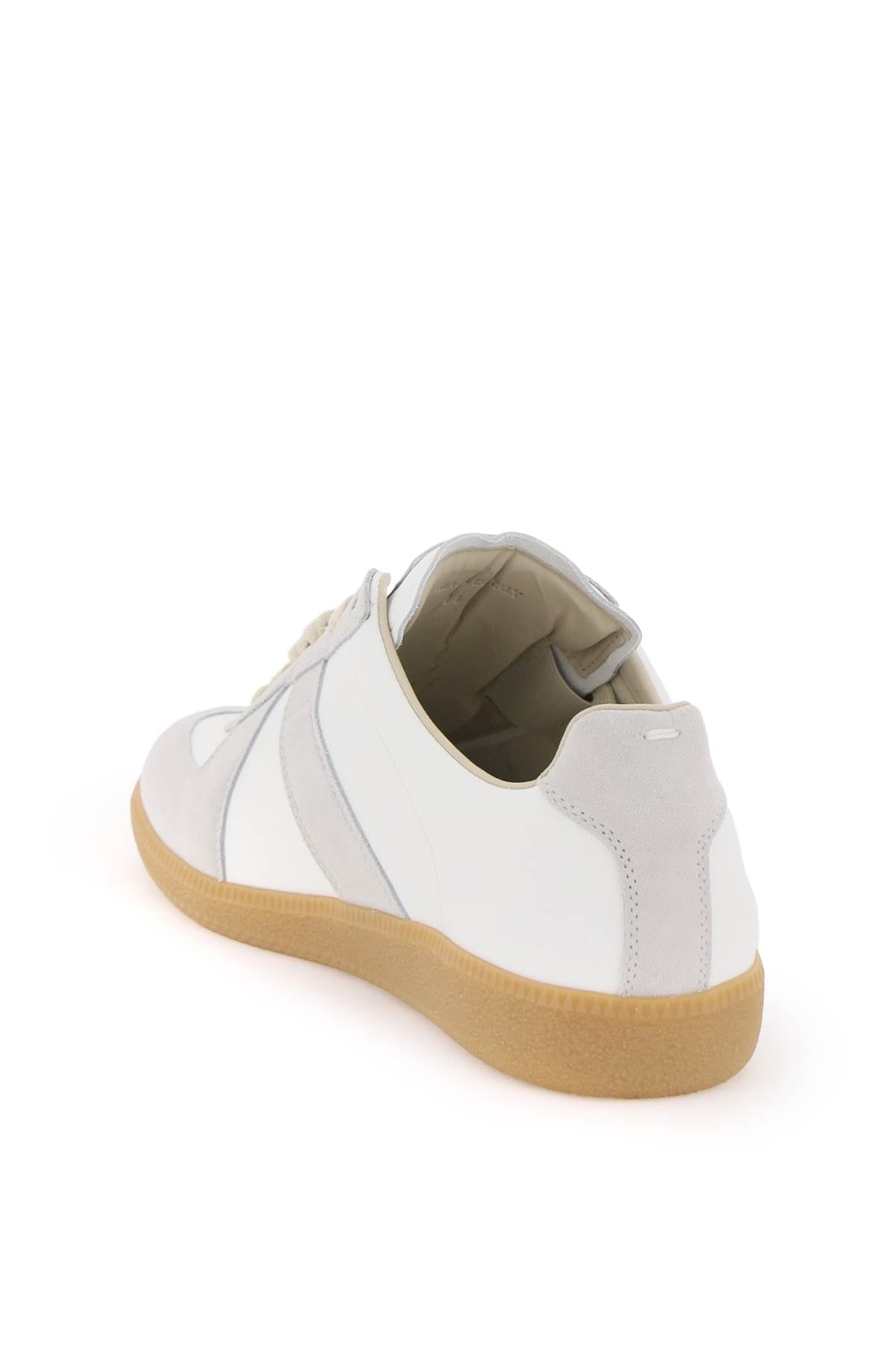 Maison Margiela Replica Leather Sneakers with Suede Inserts image 2