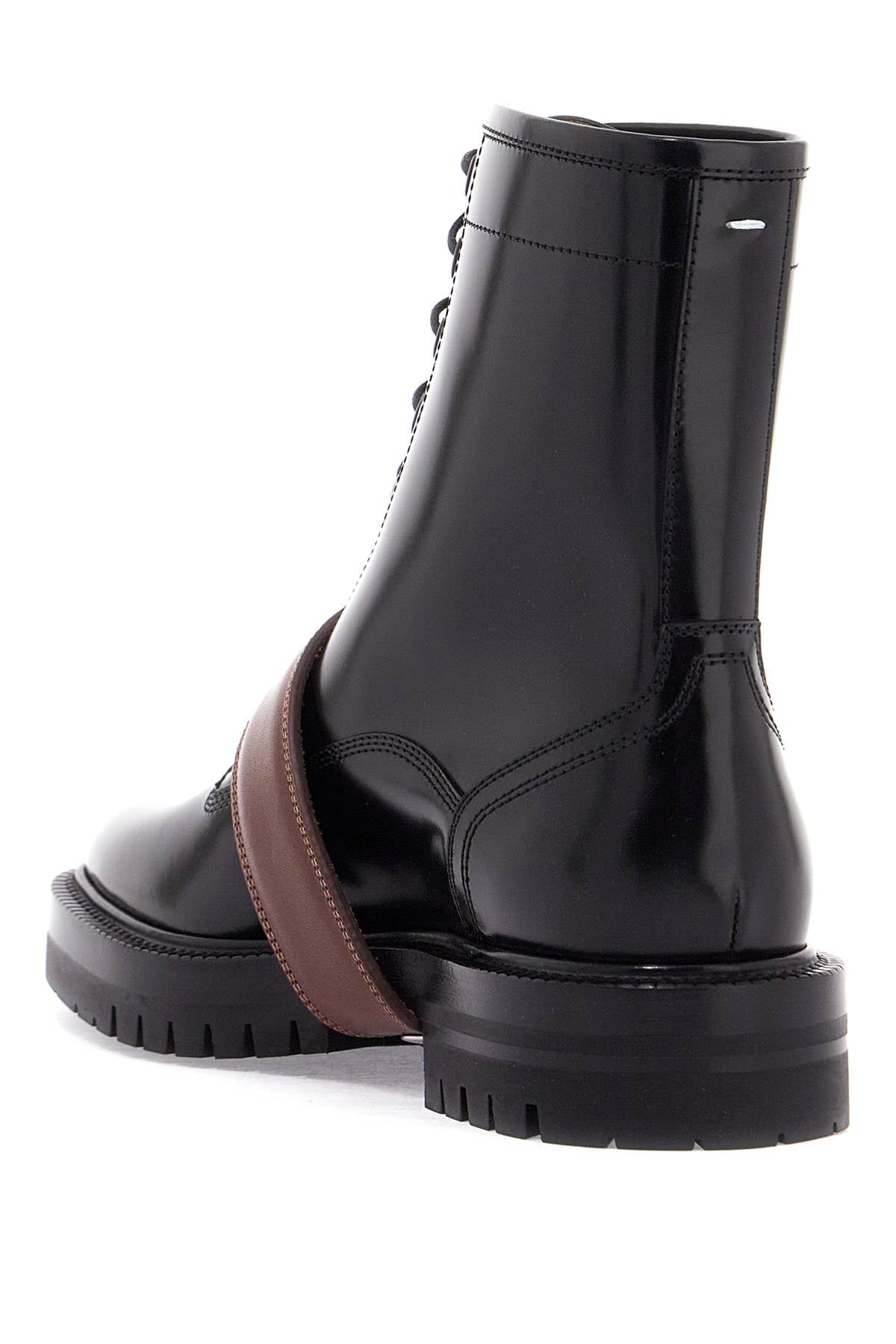 Maison Margiela Brushed Leather Tabi Ankle Boots image 2