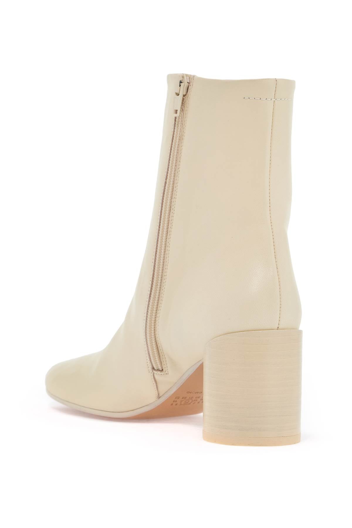 MM6 Maison Margiela Leather Ankle Boots with Cylinder Heel image 2