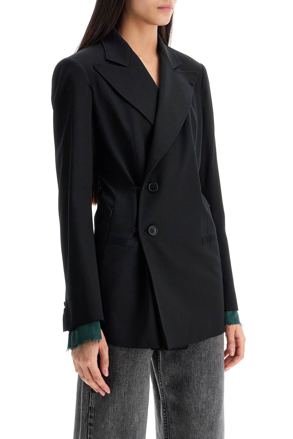 MM6 Maison Margiela Layered Twill Blazer Jacket - Four Sleeves - Three Styles image 1