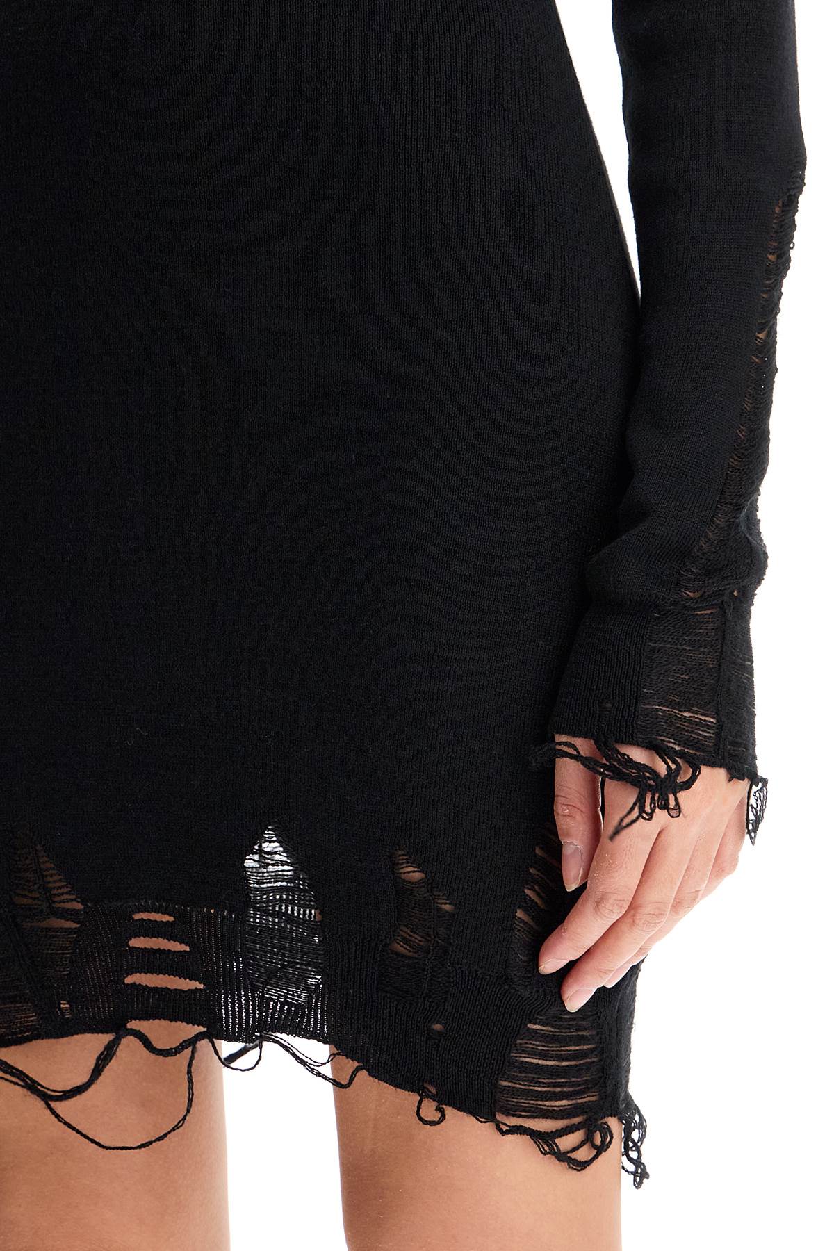 MM6 Maison Margiela Destroyed Knit Mini Dress image 3