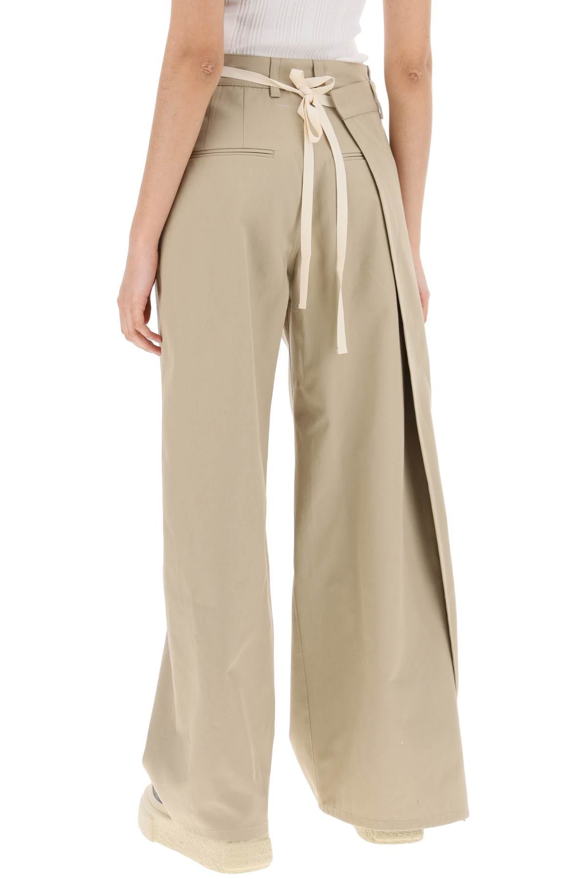 MM6 Maison Margiela cotton gabardine trousers image 2