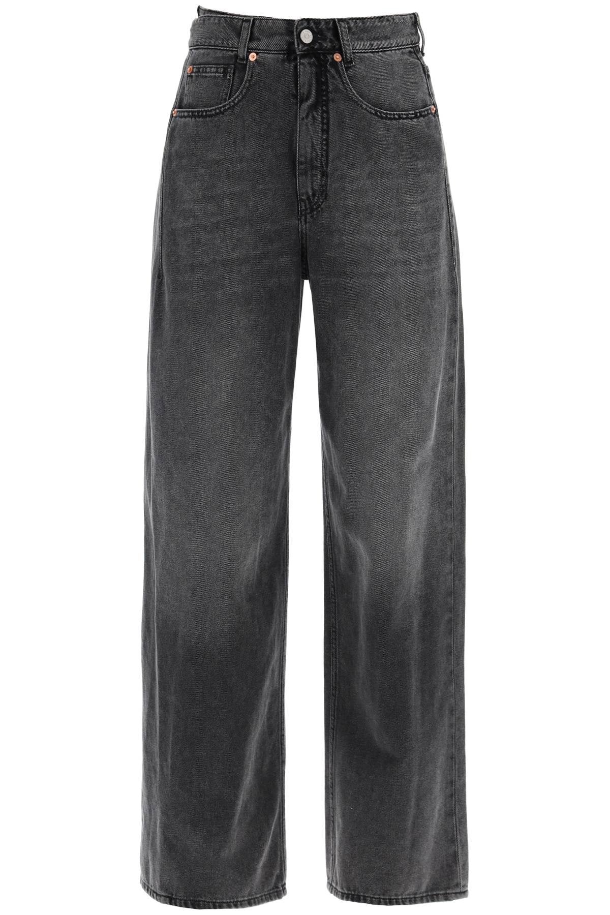 MM6 Maison Margiela Hybrid Panel Wide Leg Jeans image 0