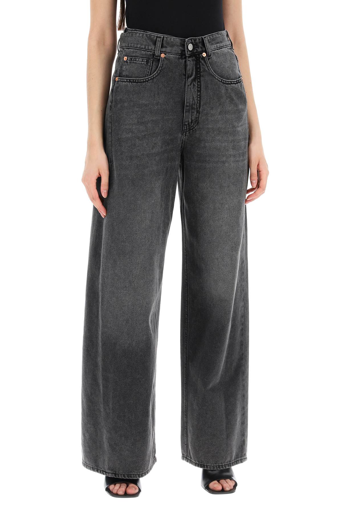 MM6 Maison Margiela Hybrid Panel Wide Leg Jeans image 1