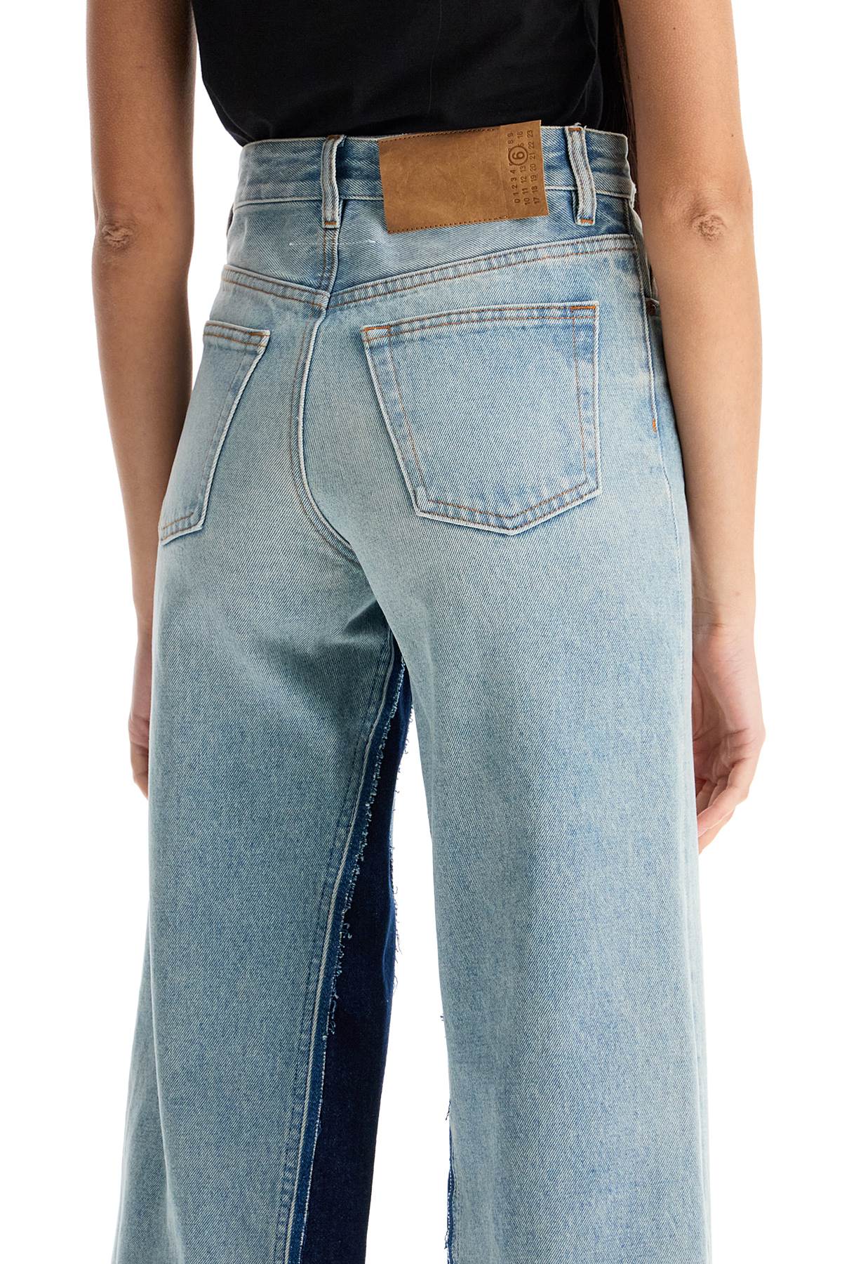 MM6 Maison Margiela Flared Color-Block Denim Jeans image 3