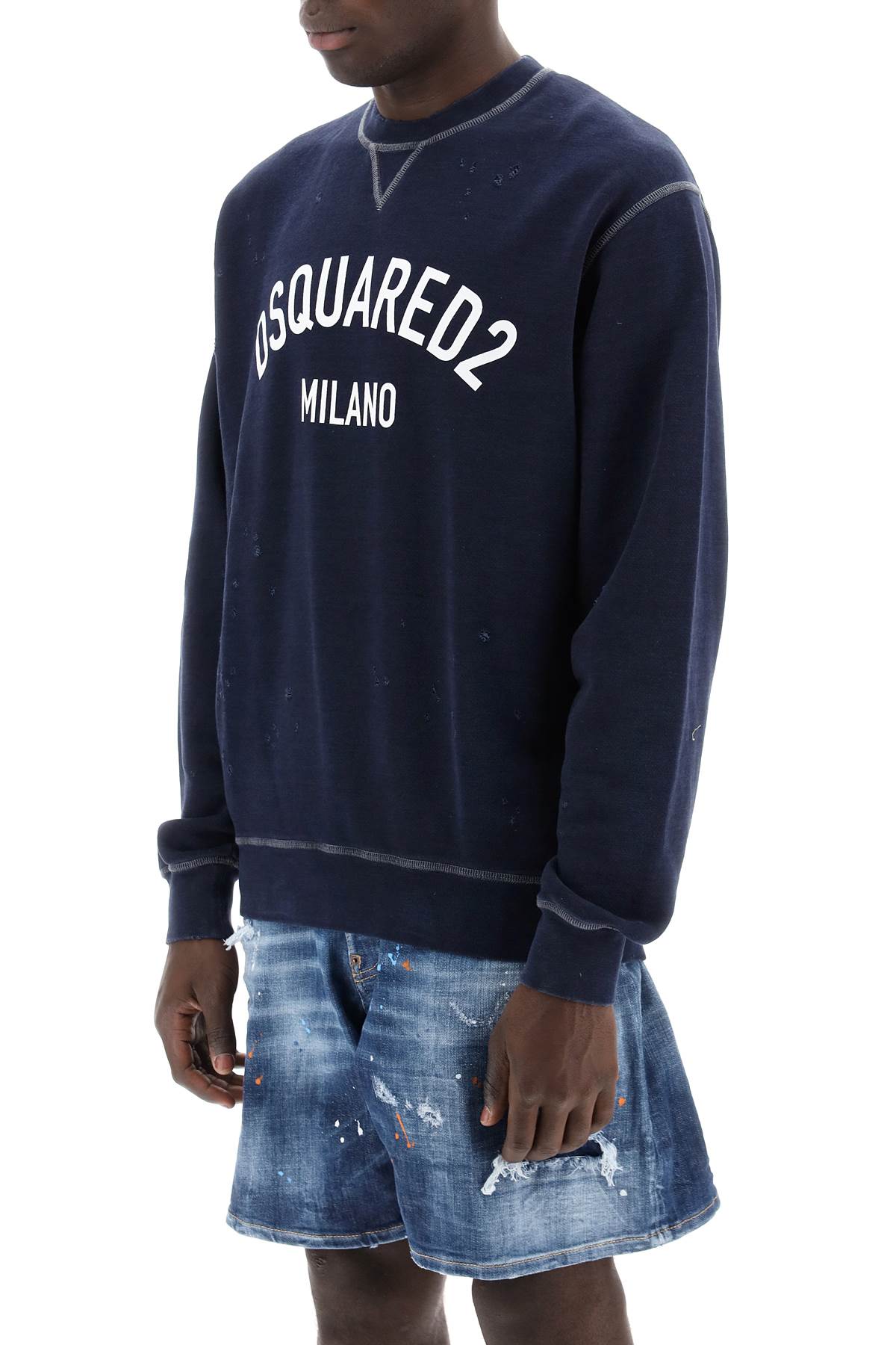 Dsquared2 "used effect cool fit sweatshirt image 3