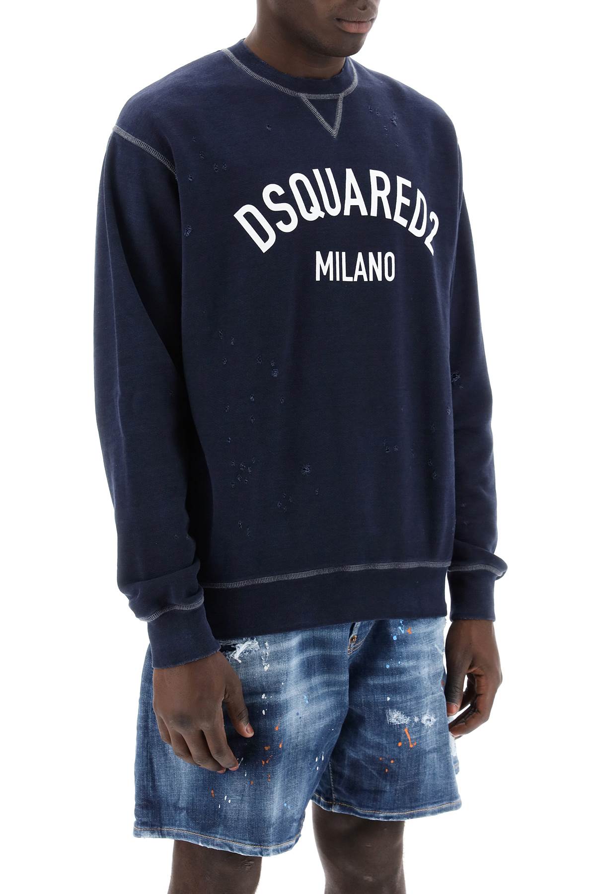 Dsquared2 "used effect cool fit sweatshirt image 1