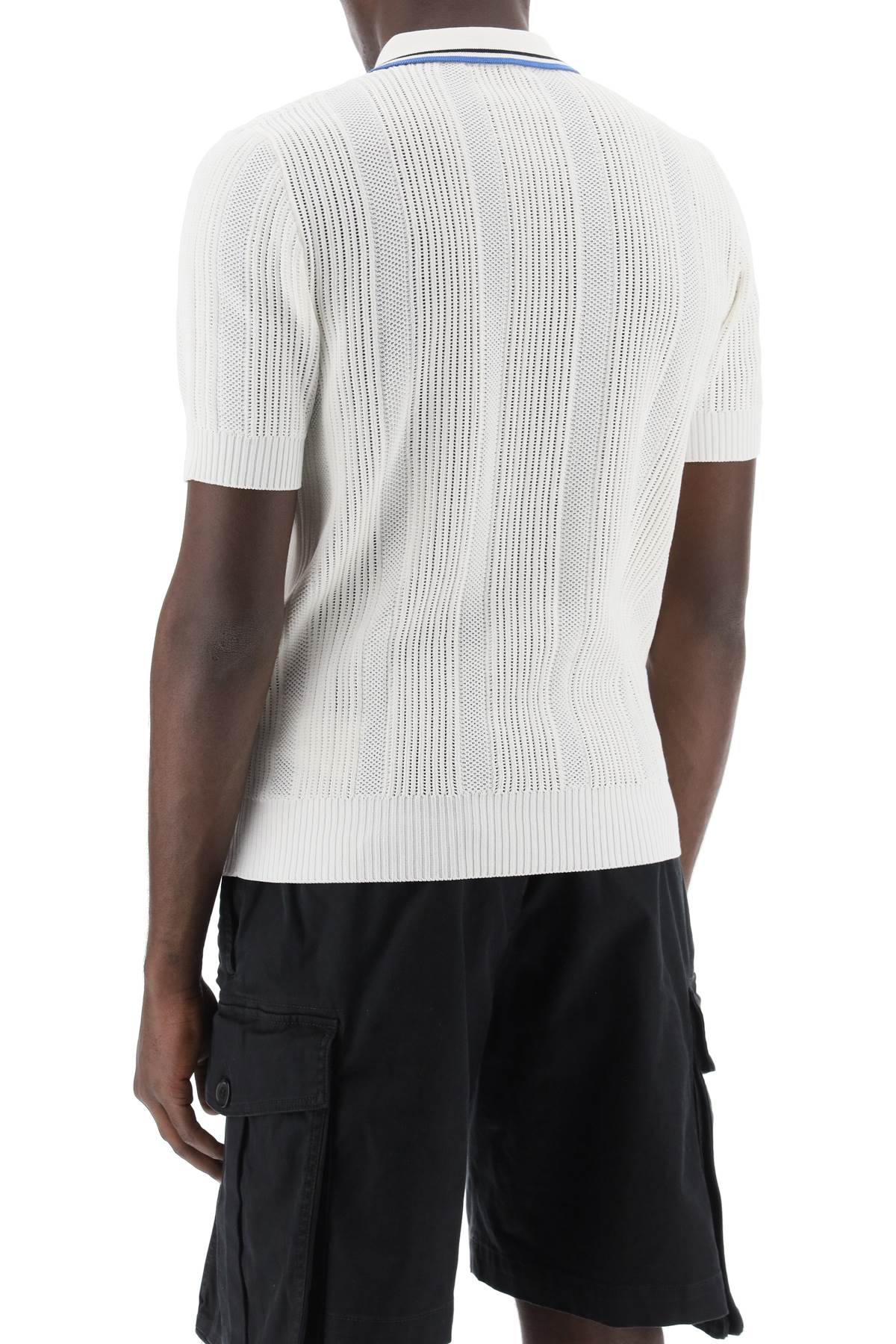 Dsquared2 perforated knit polo shirt image 2