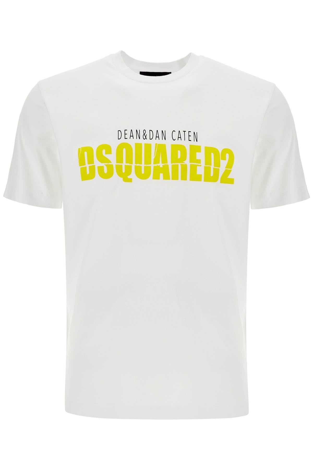 Dsquared2 white cotton t-shirt with printed logo image 0