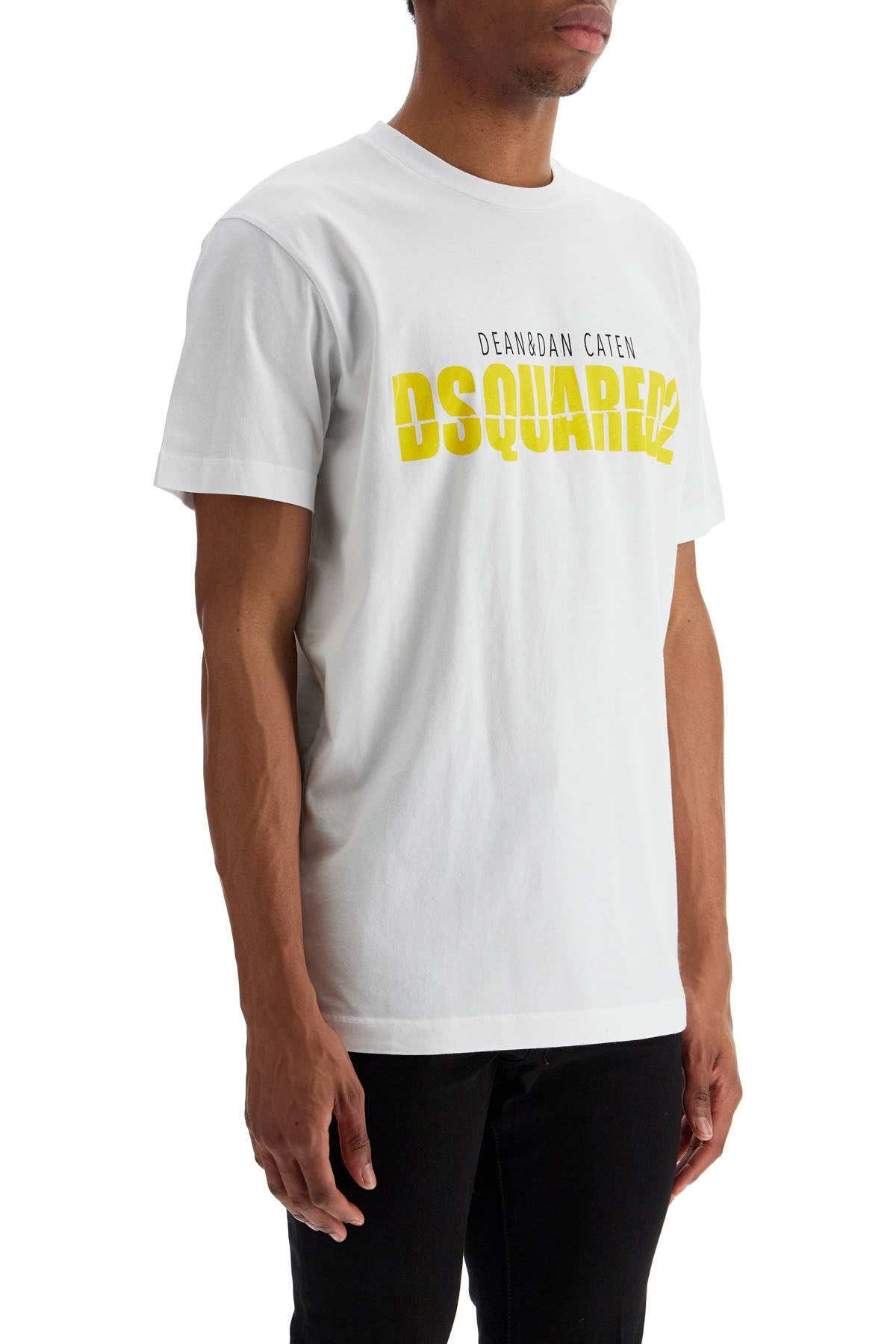 Dsquared2 white cotton t-shirt with printed logo image 1