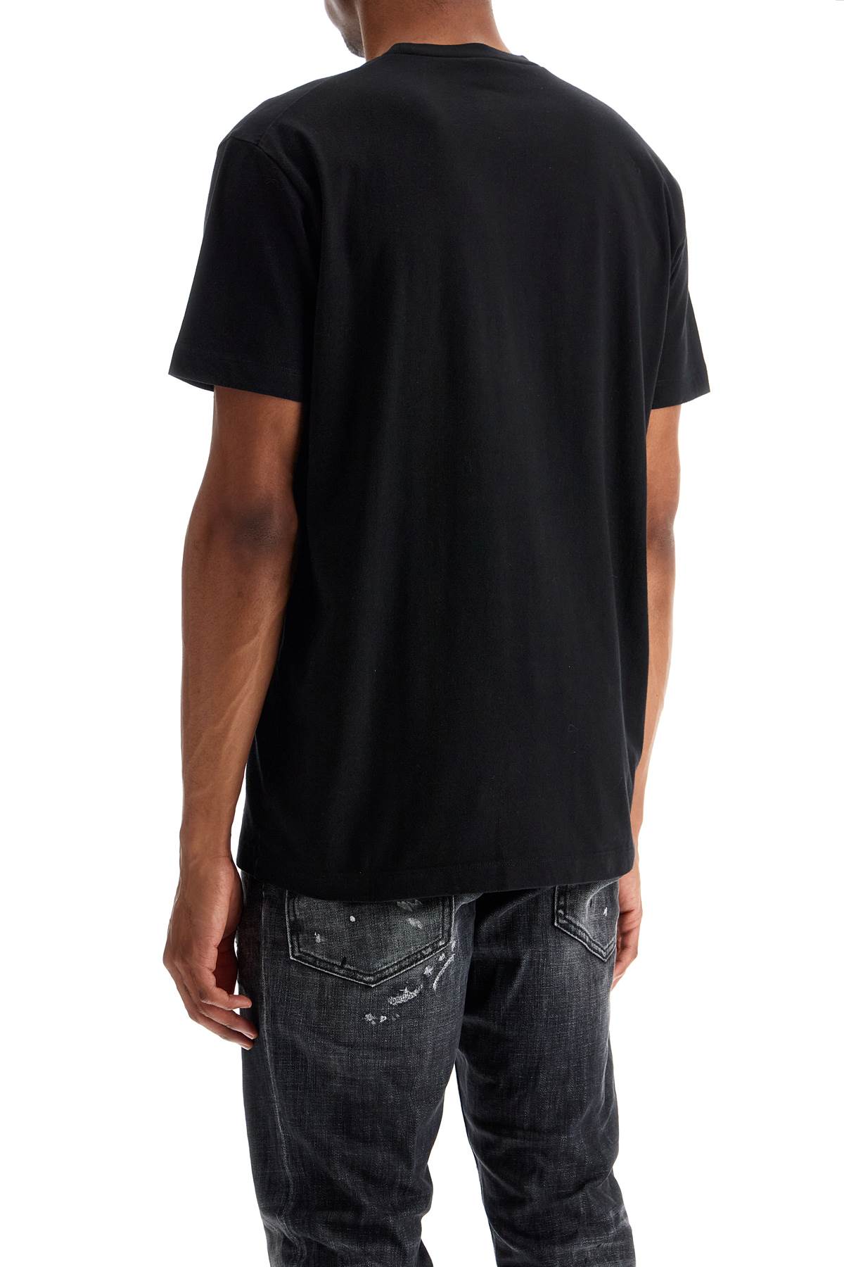 Dsquared2 black cotton t-shirt with embroidered logo image 2