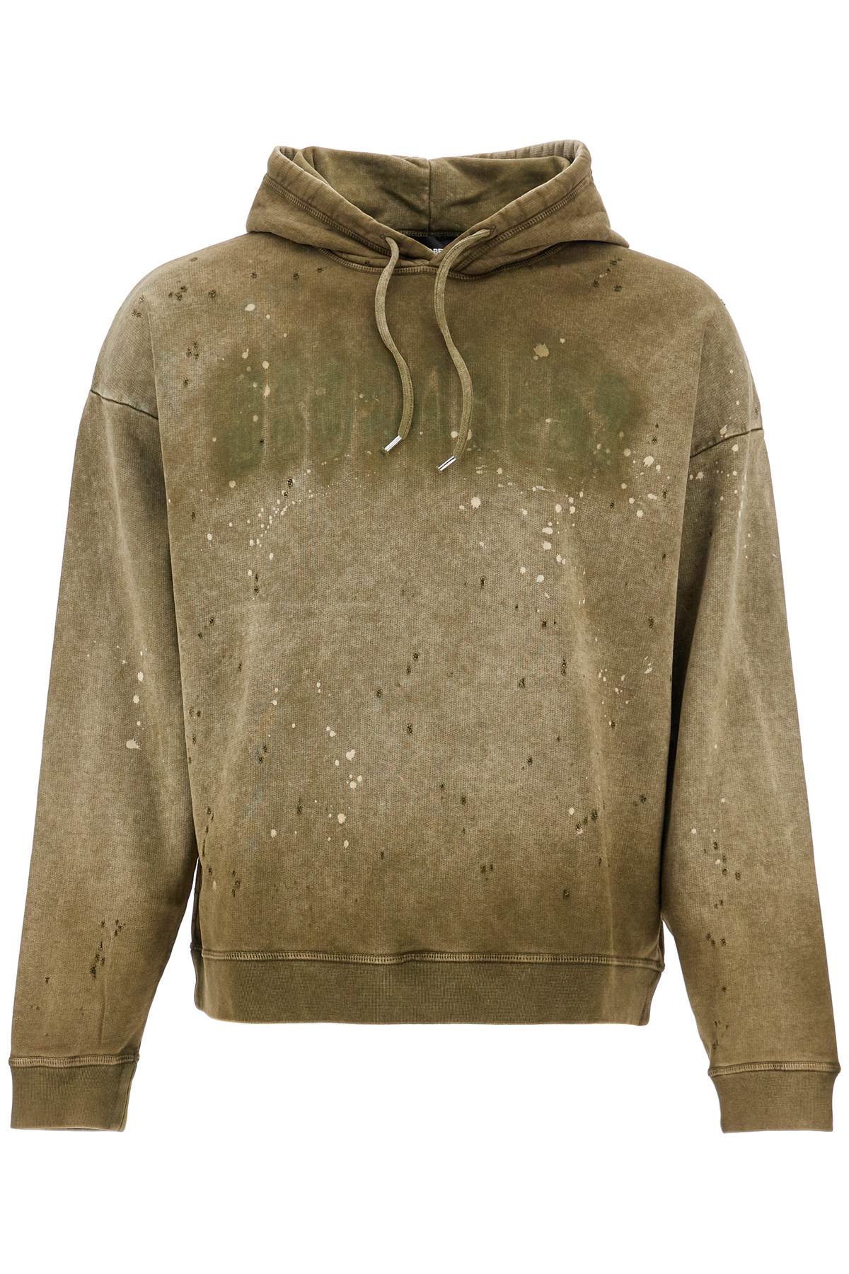 Dsquared2 olive green cotton hoodie with original print image 0