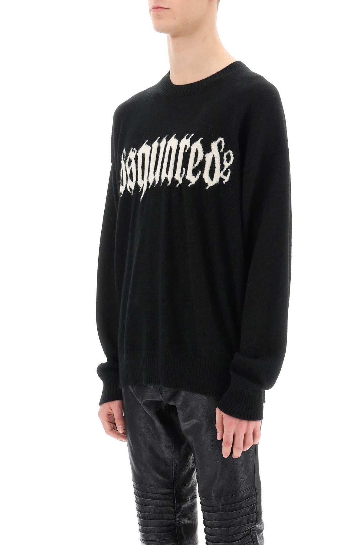 Dsquared2 Gothic Logo Alpaca & Wool Blend Sweater image 3