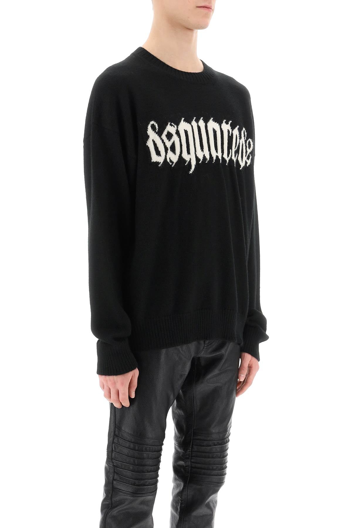 Dsquared2 Gothic Logo Alpaca & Wool Blend Sweater image 1