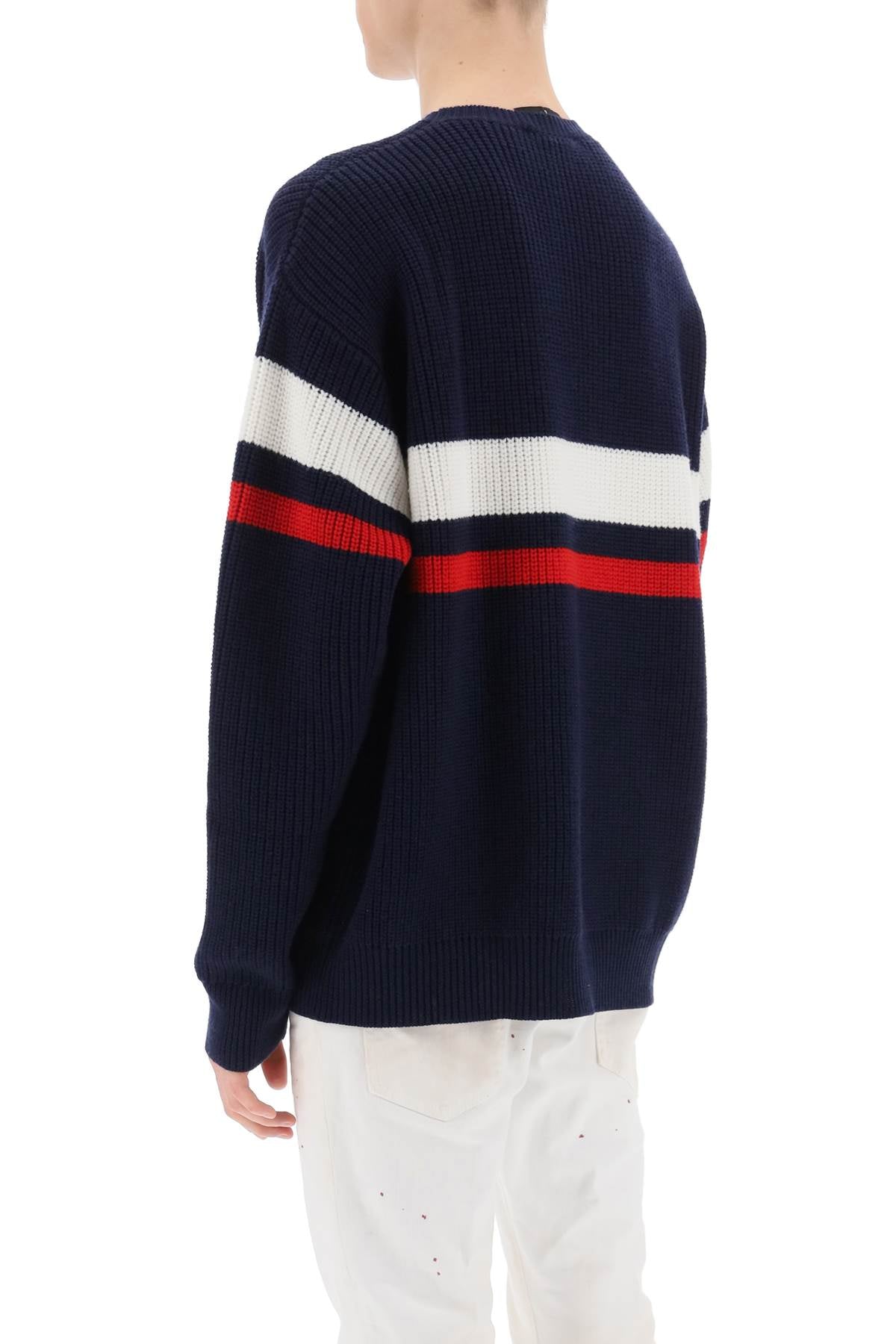 Dsquared2 Oversized Wool Sweater with Varsity Patch image 2