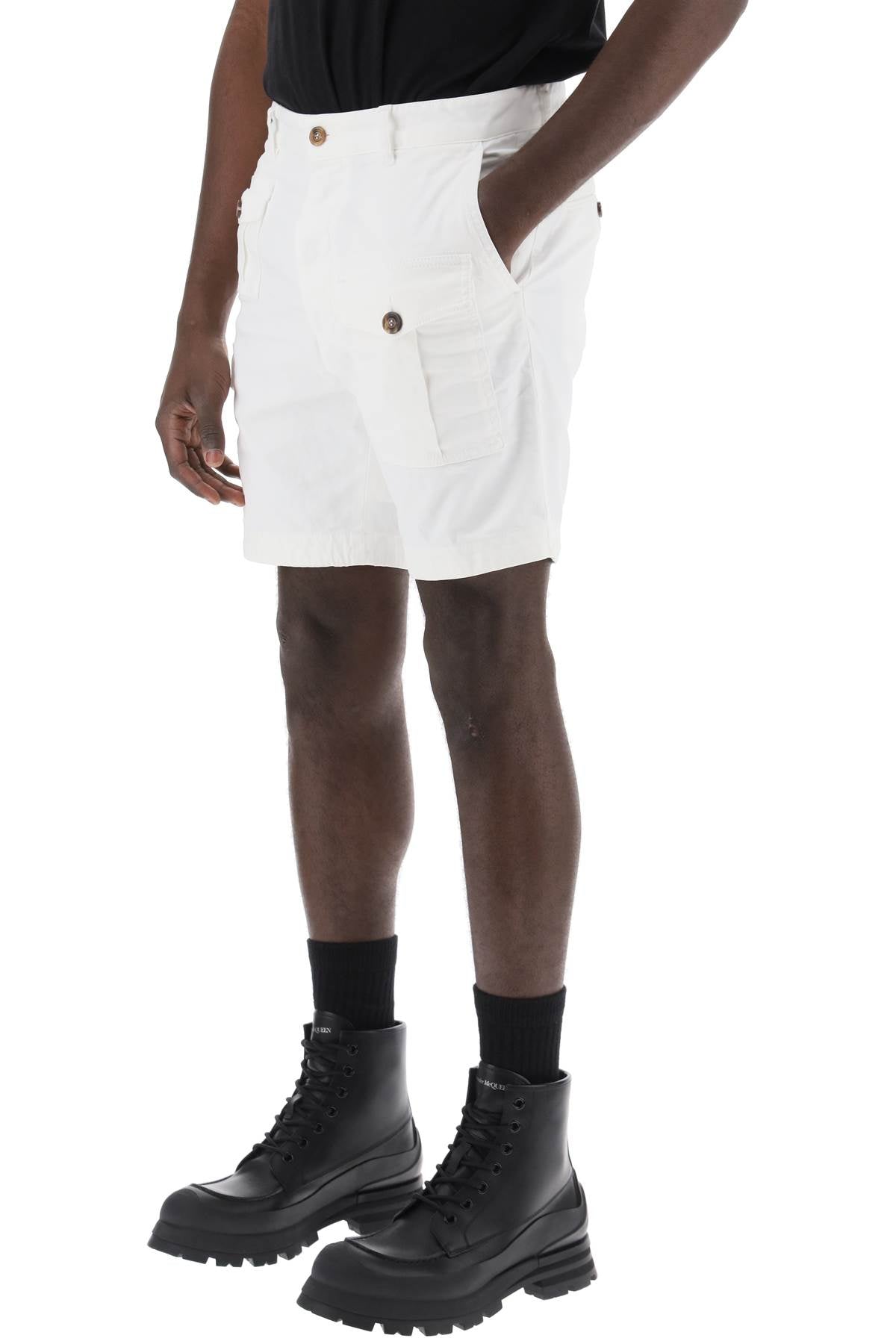 Dsquared2 Men's Stretch Cotton Twill Cargo Bermuda Shorts image 3