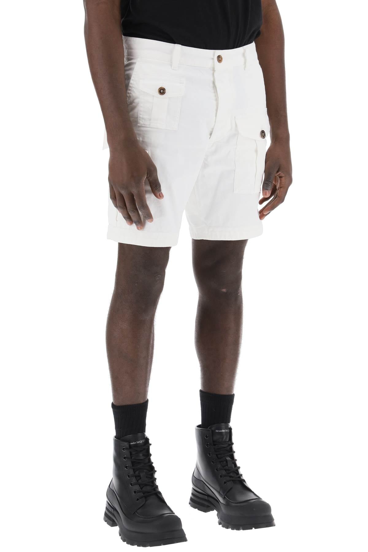 Dsquared2 Men's Stretch Cotton Twill Cargo Bermuda Shorts image 1