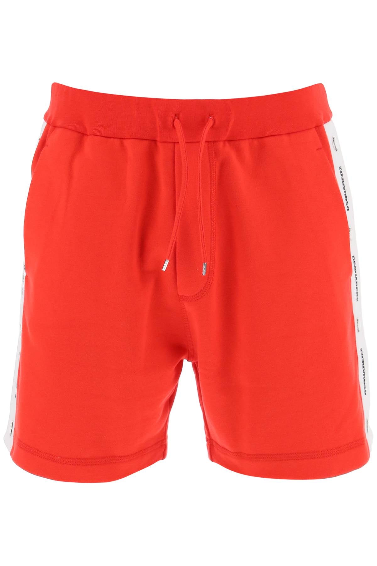 Dsquared2 burbs sweatshorts with logo bands image 0