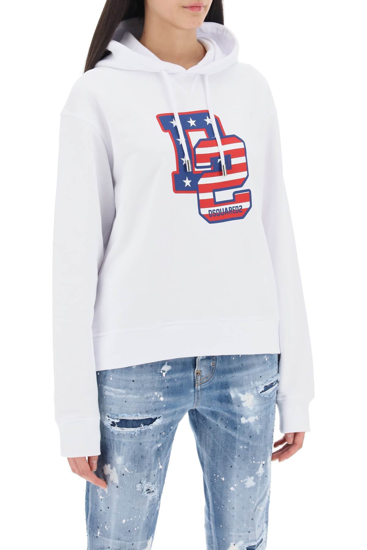 Dsquared2 cool fit hoodie with graphic print image 1