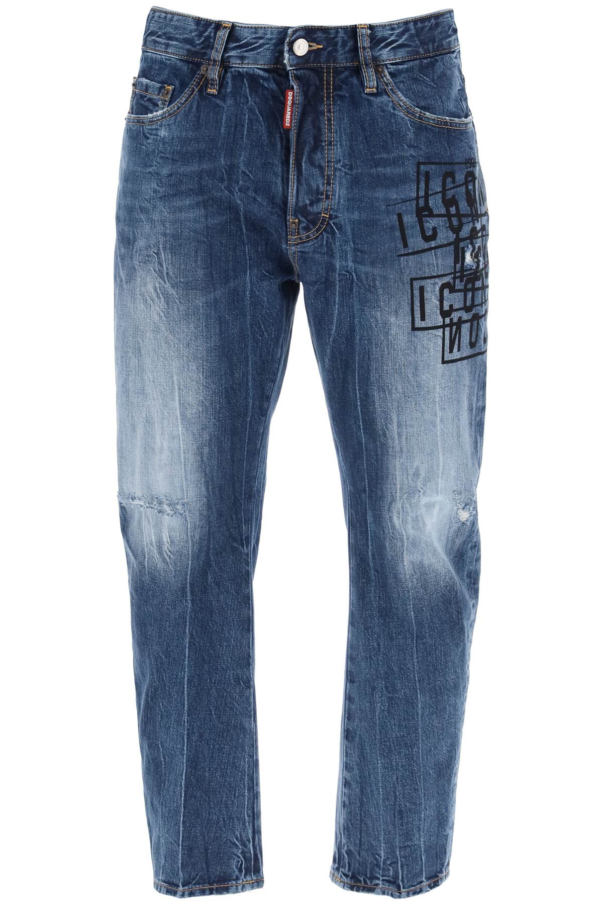 Dsquared2 "dark wash icon stamps bro jeans in image 0