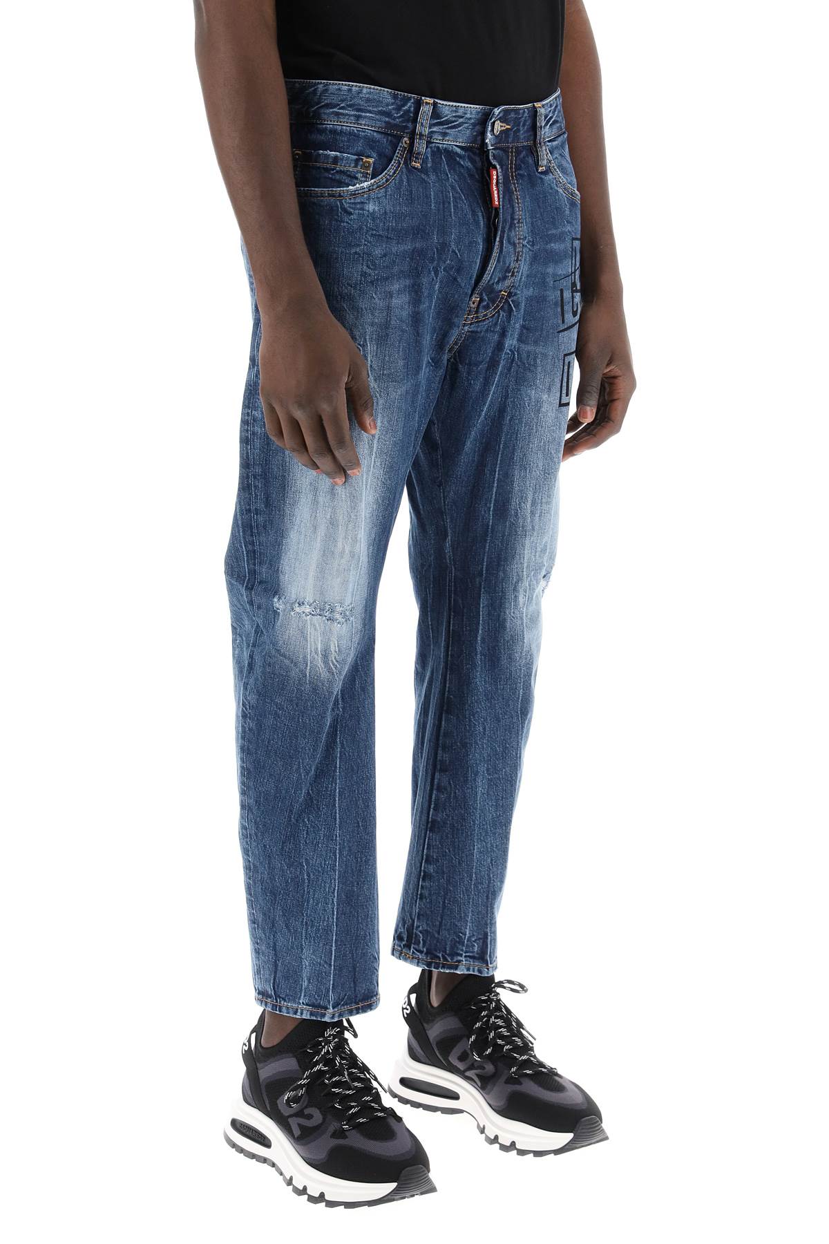 Dsquared2 "dark wash icon stamps bro jeans in image 1