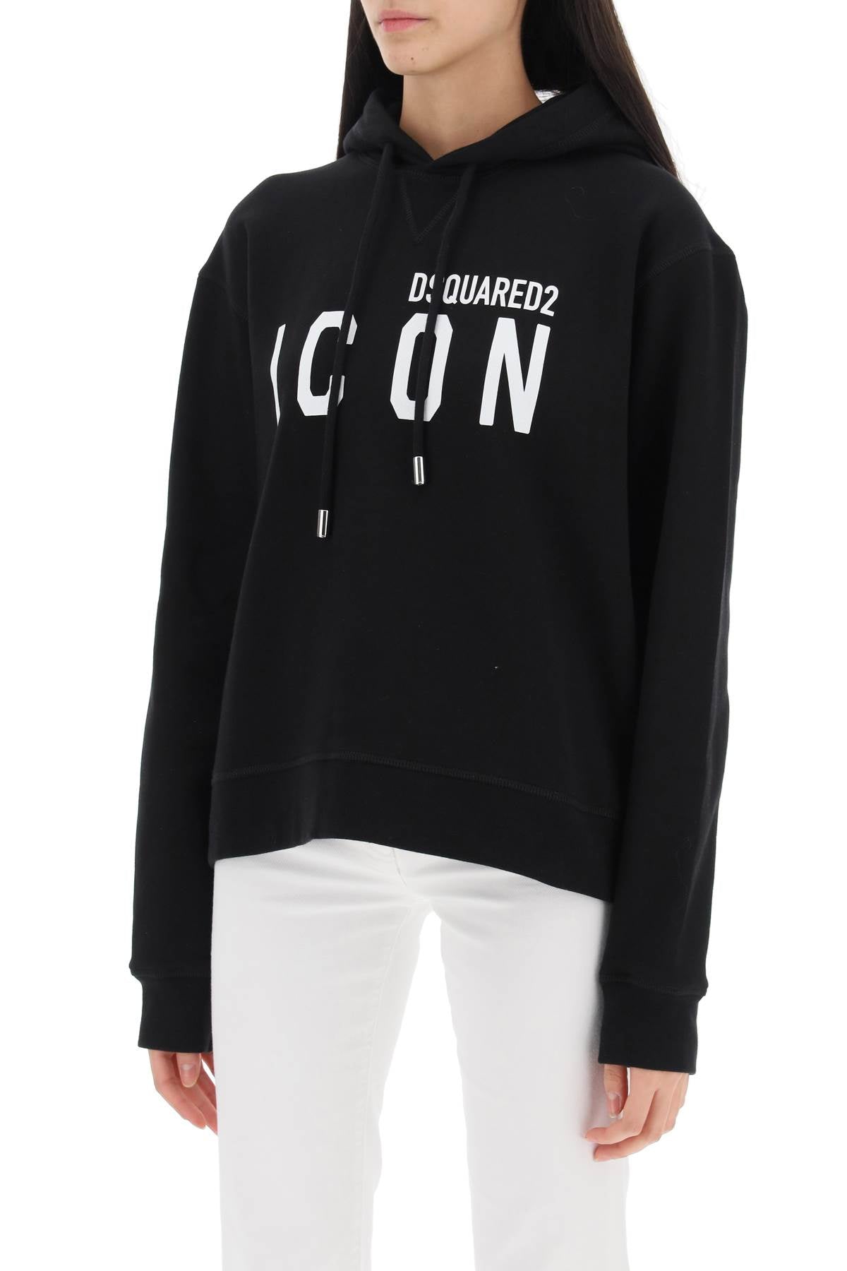 DSQUARED2 Icon Logo Fleece-Back Cotton Jersey Hoodie image 3