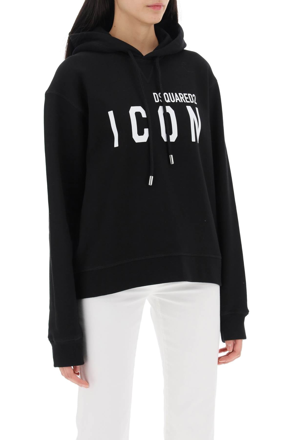 DSQUARED2 Icon Logo Fleece-Back Cotton Jersey Hoodie image 1