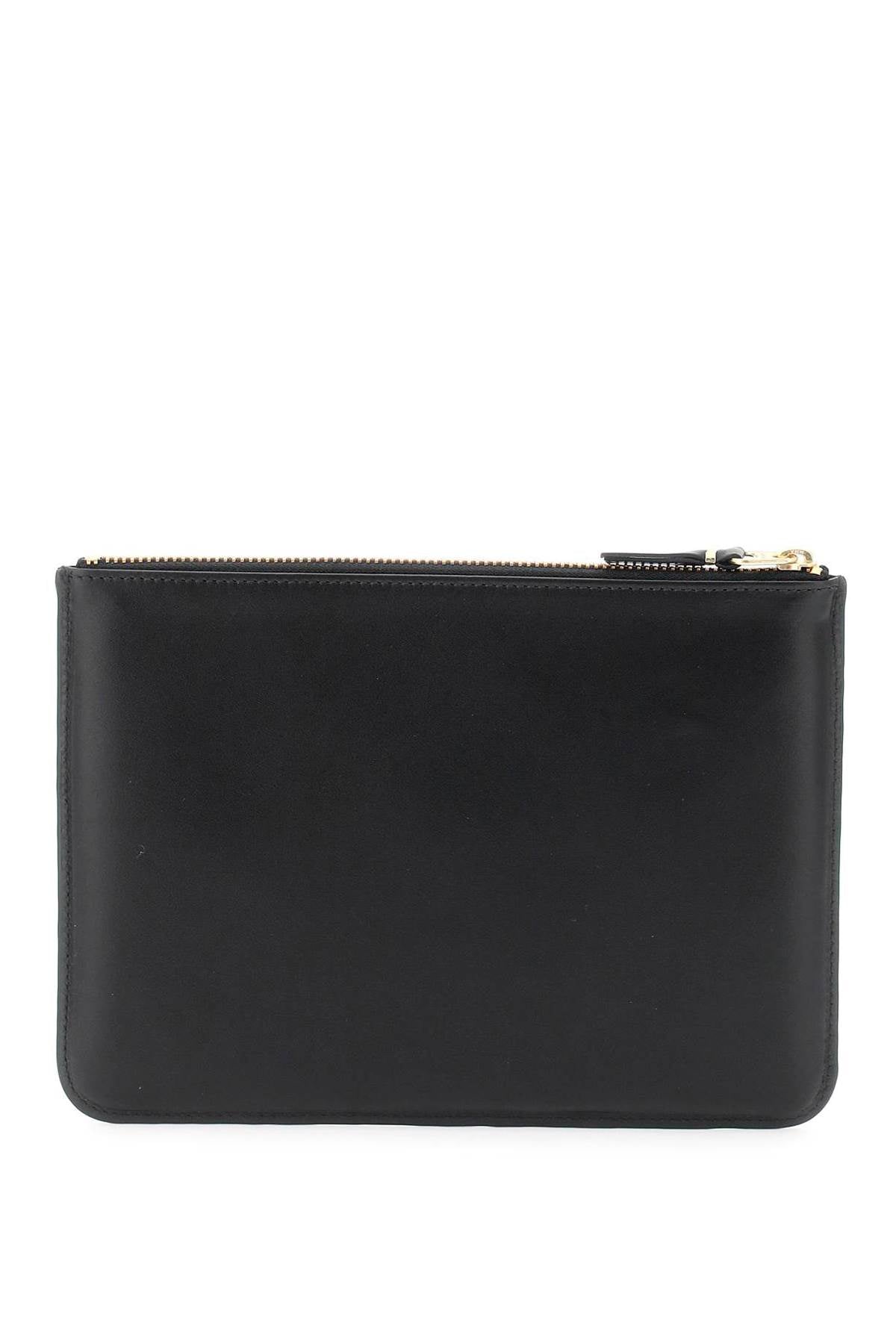 Comme Des Garcons Leather Wallet Pouch with Zip Closure image 2