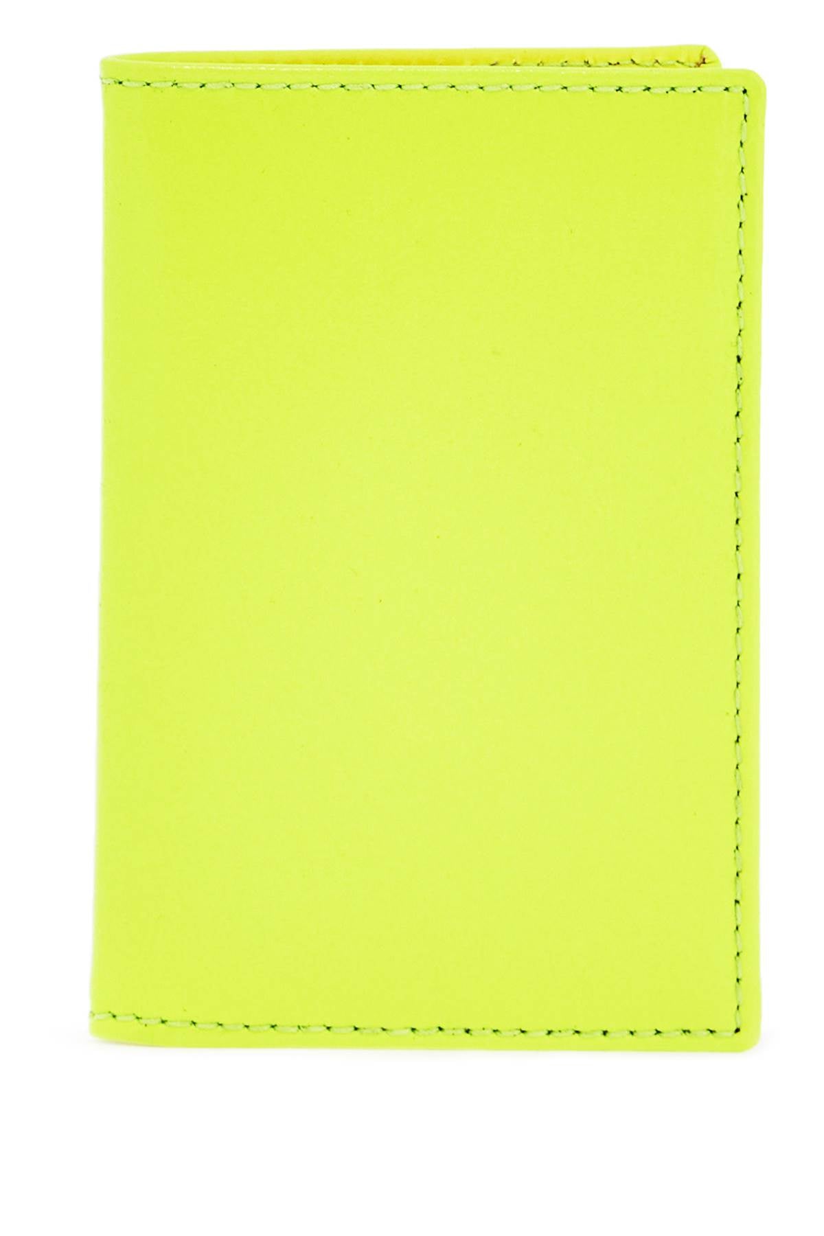 Comme Des Garcons Wallet compact wallet in fluorescent yellow goat leather image 0