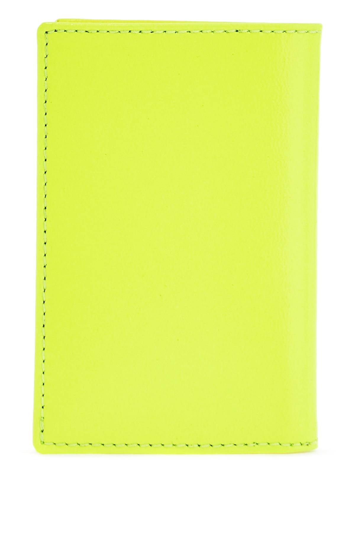 Comme Des Garcons Wallet compact wallet in fluorescent yellow goat leather image 2