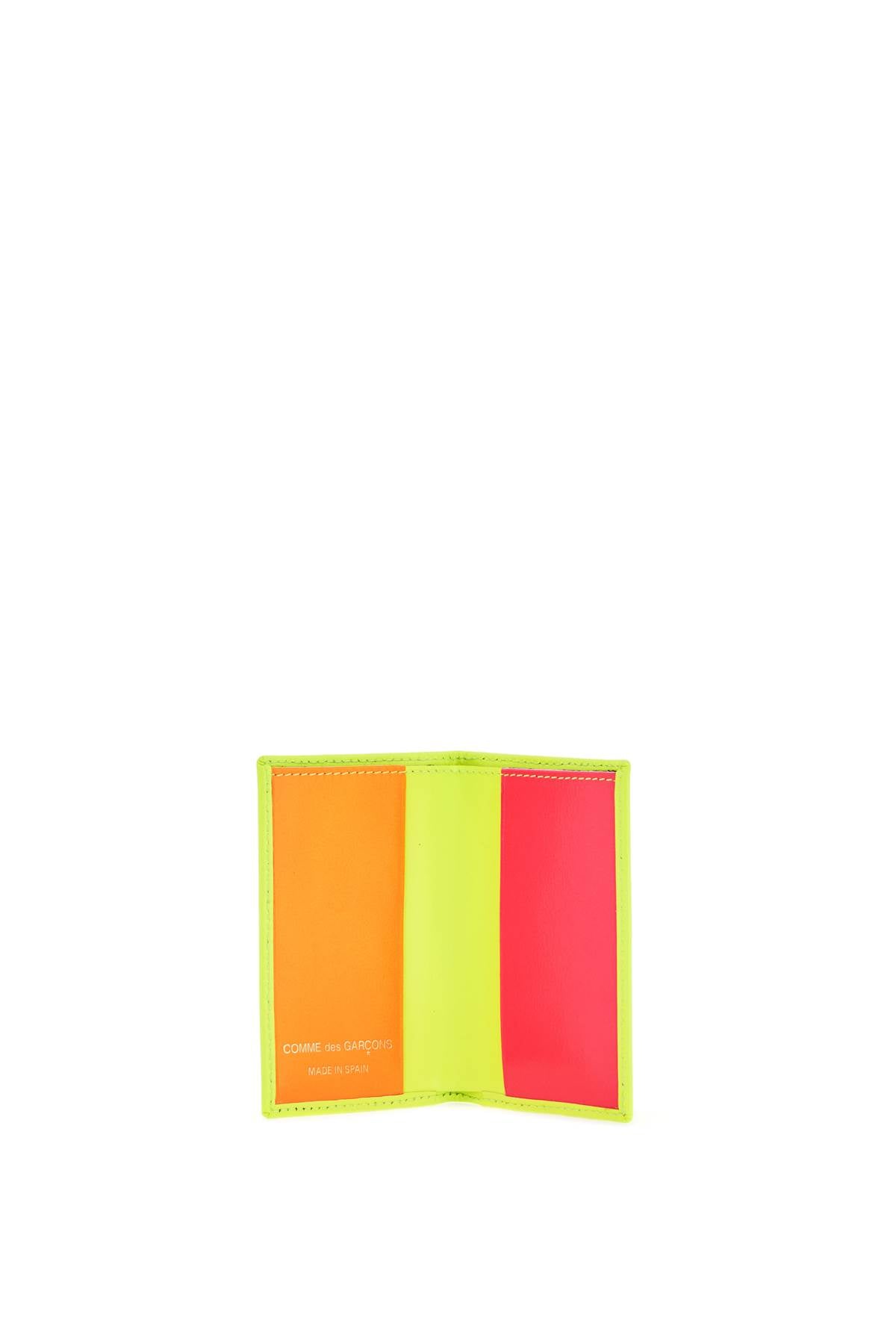 Comme Des Garcons Wallet compact wallet in fluorescent yellow goat leather image 1