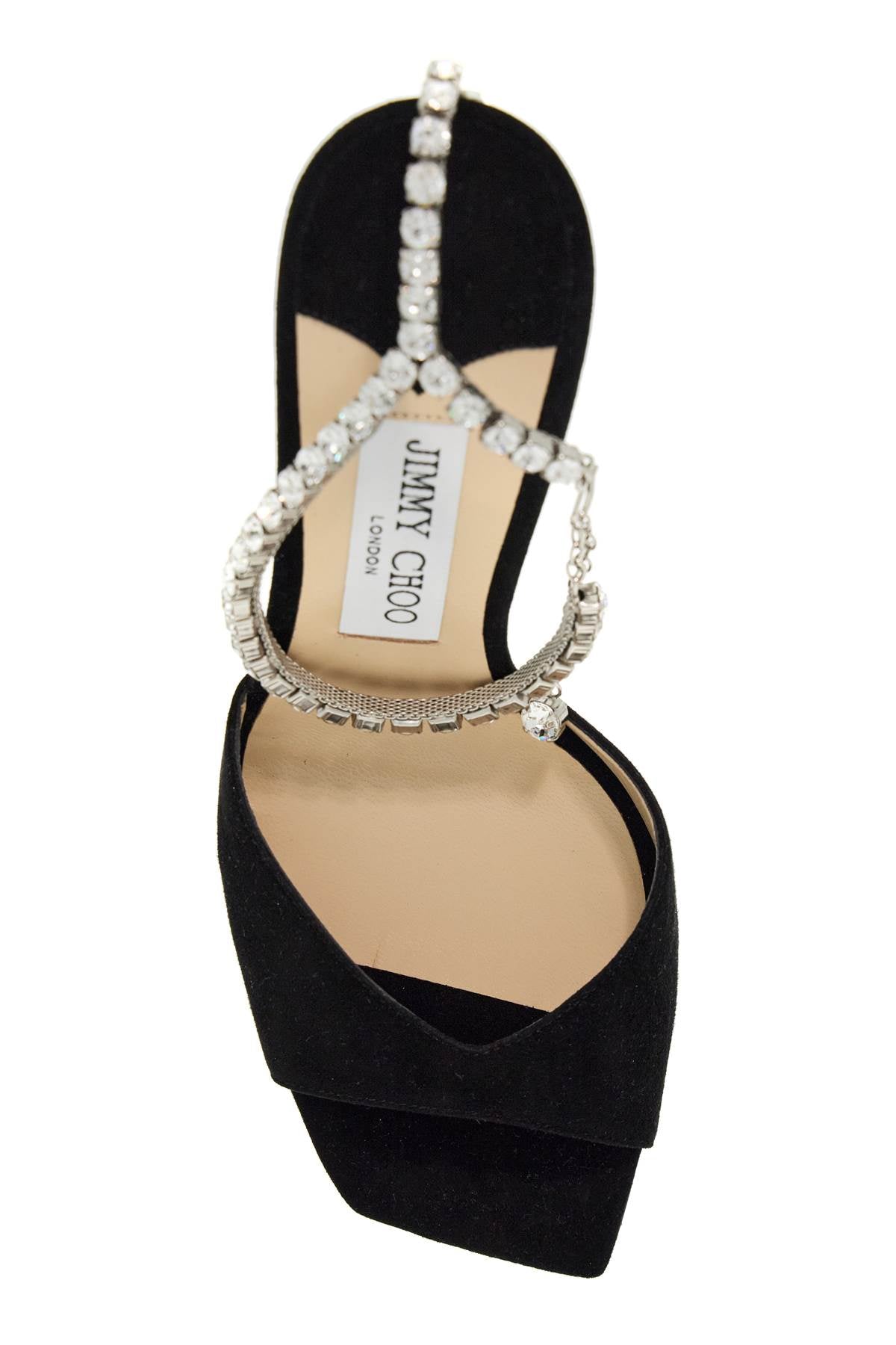 Jimmy Choo saeda 100 suede leather sand image 1