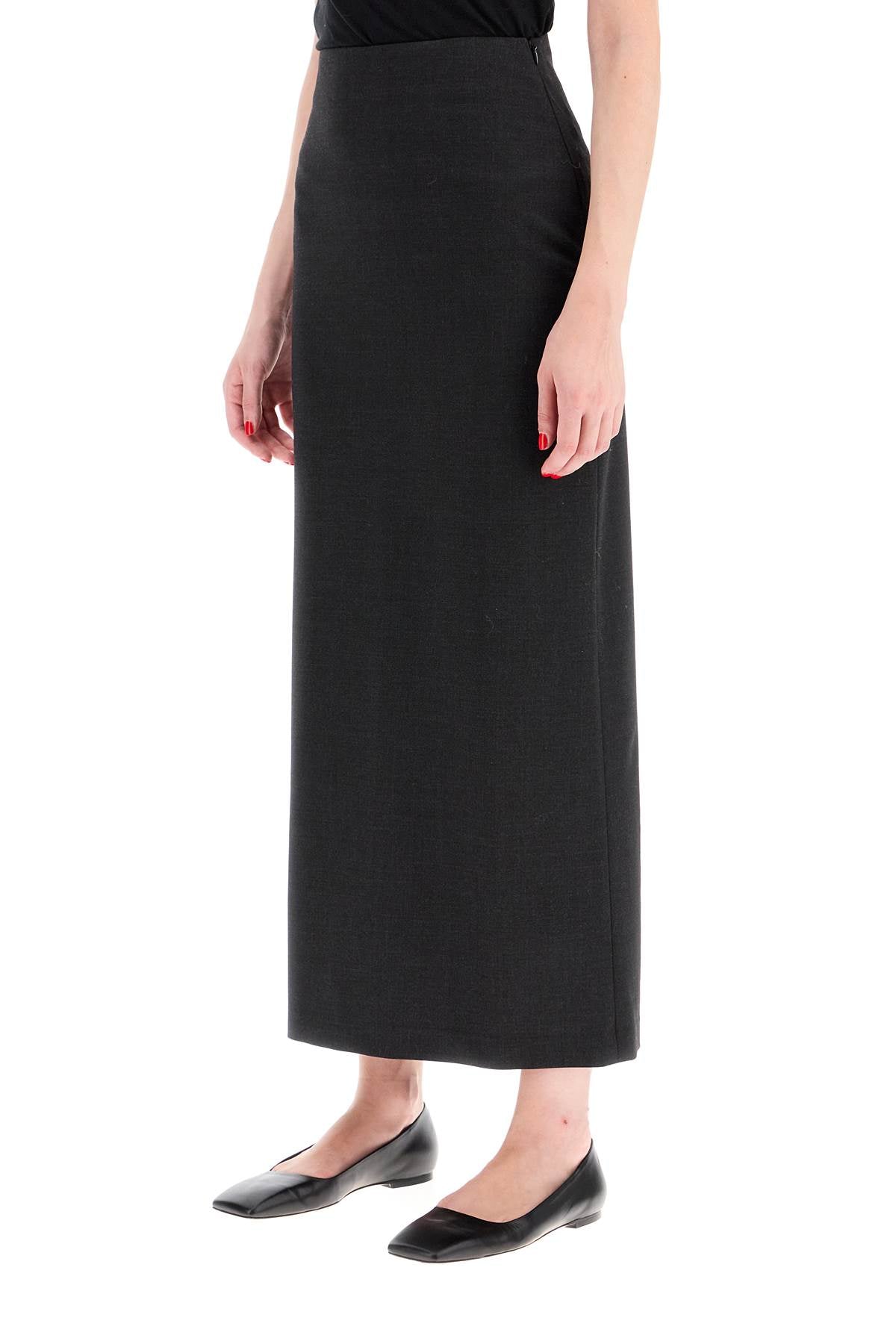 Loulou Studio stretch wool skirt in samos style image 3