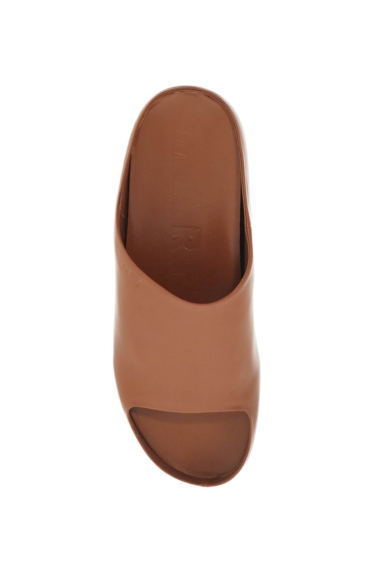 Marni Chunky Leather Clog Sabot with Wooden Platform image 1