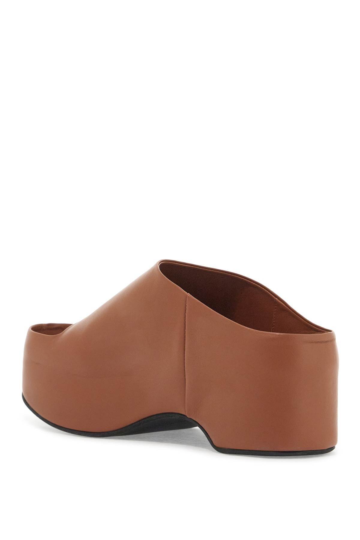 Marni Chunky Leather Clog Sabot with Wooden Platform image 2