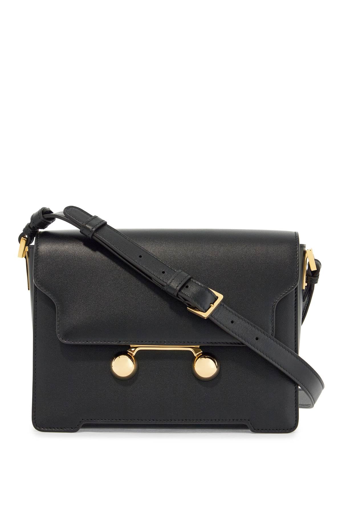 Marni black calfskin shopping bag with distinctive closure image 0