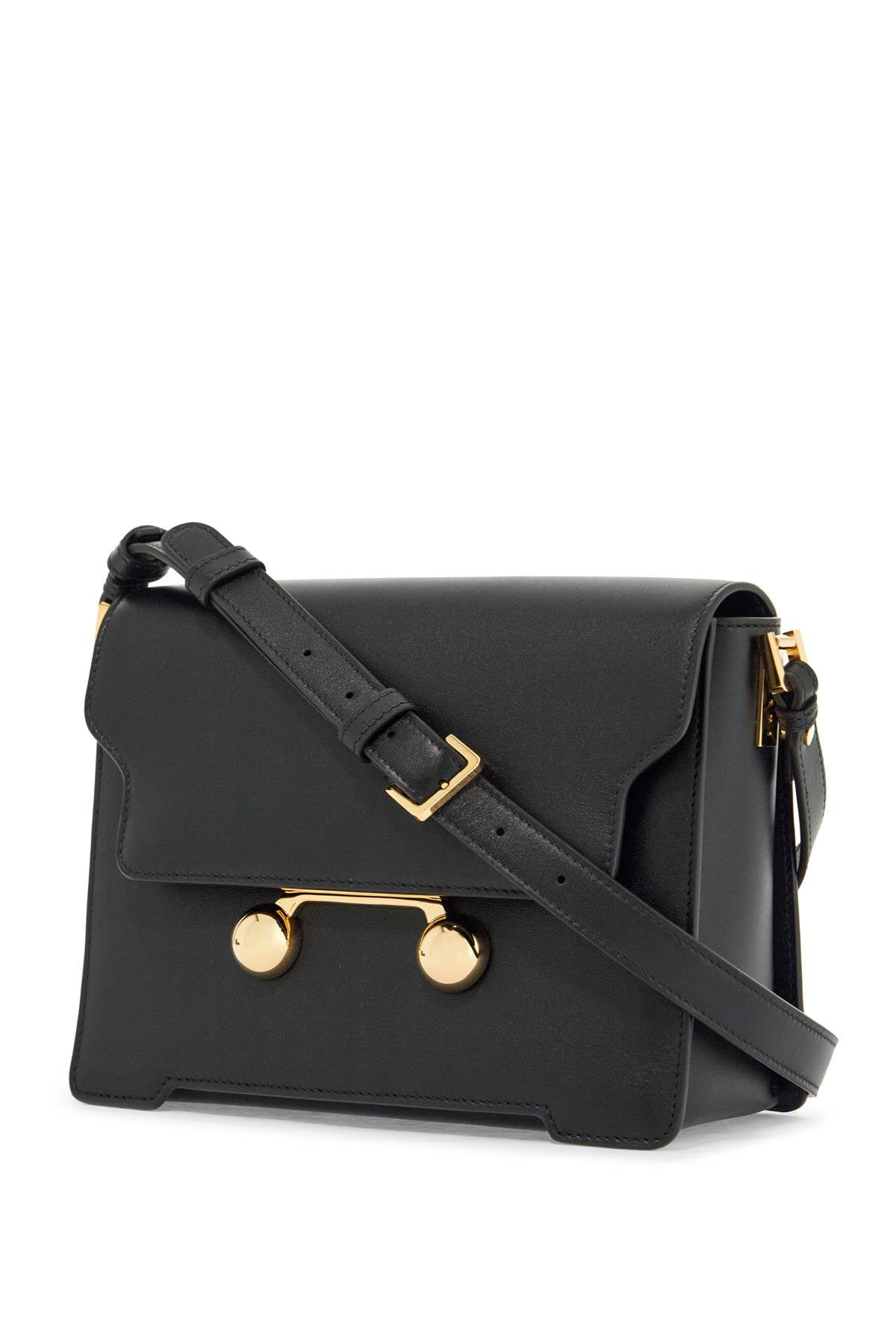 Marni black calfskin shopping bag with distinctive closure image 2