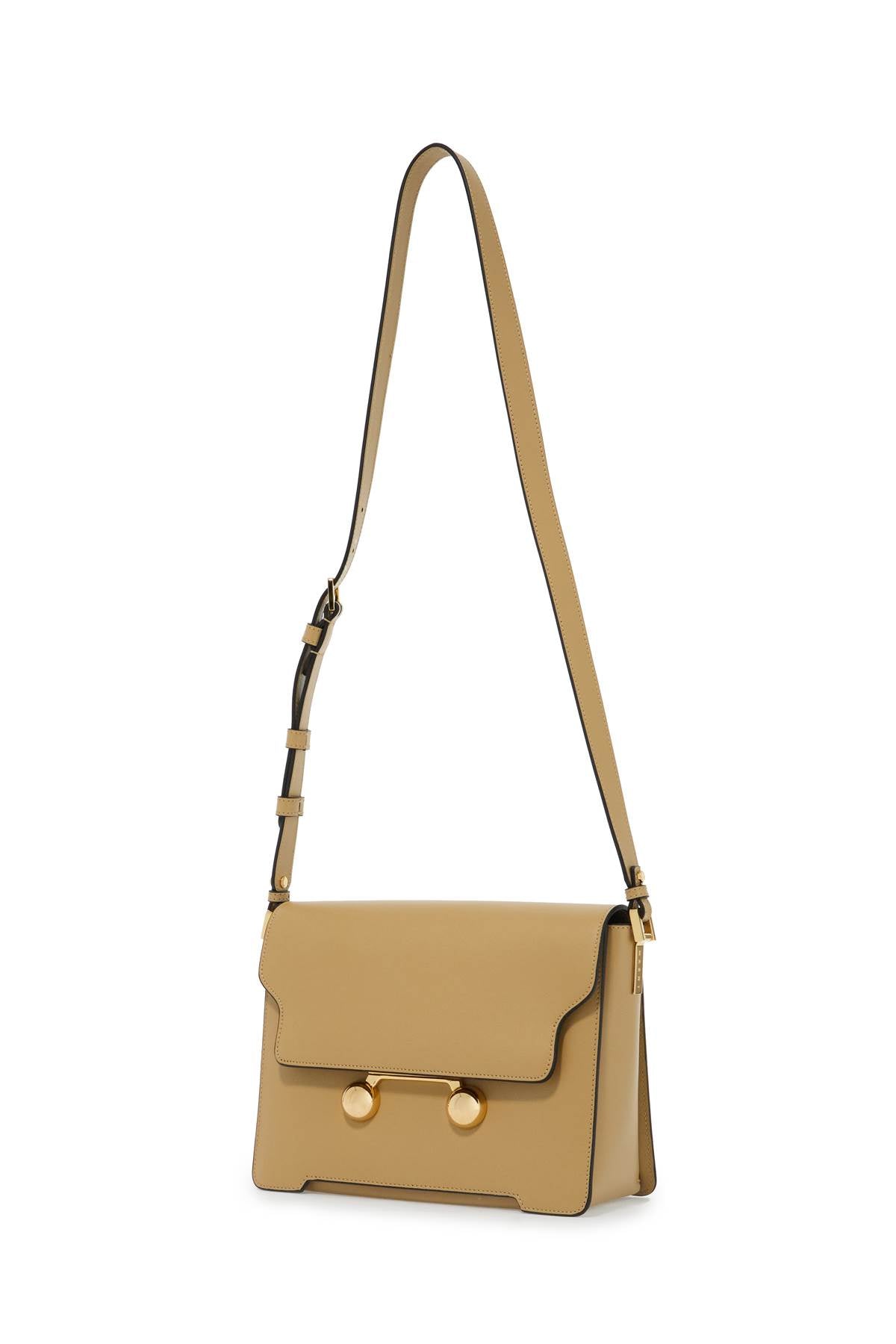 Marni Medium Trunkaroo Leather Shoulder Bag with Golden Metal Accents image 2