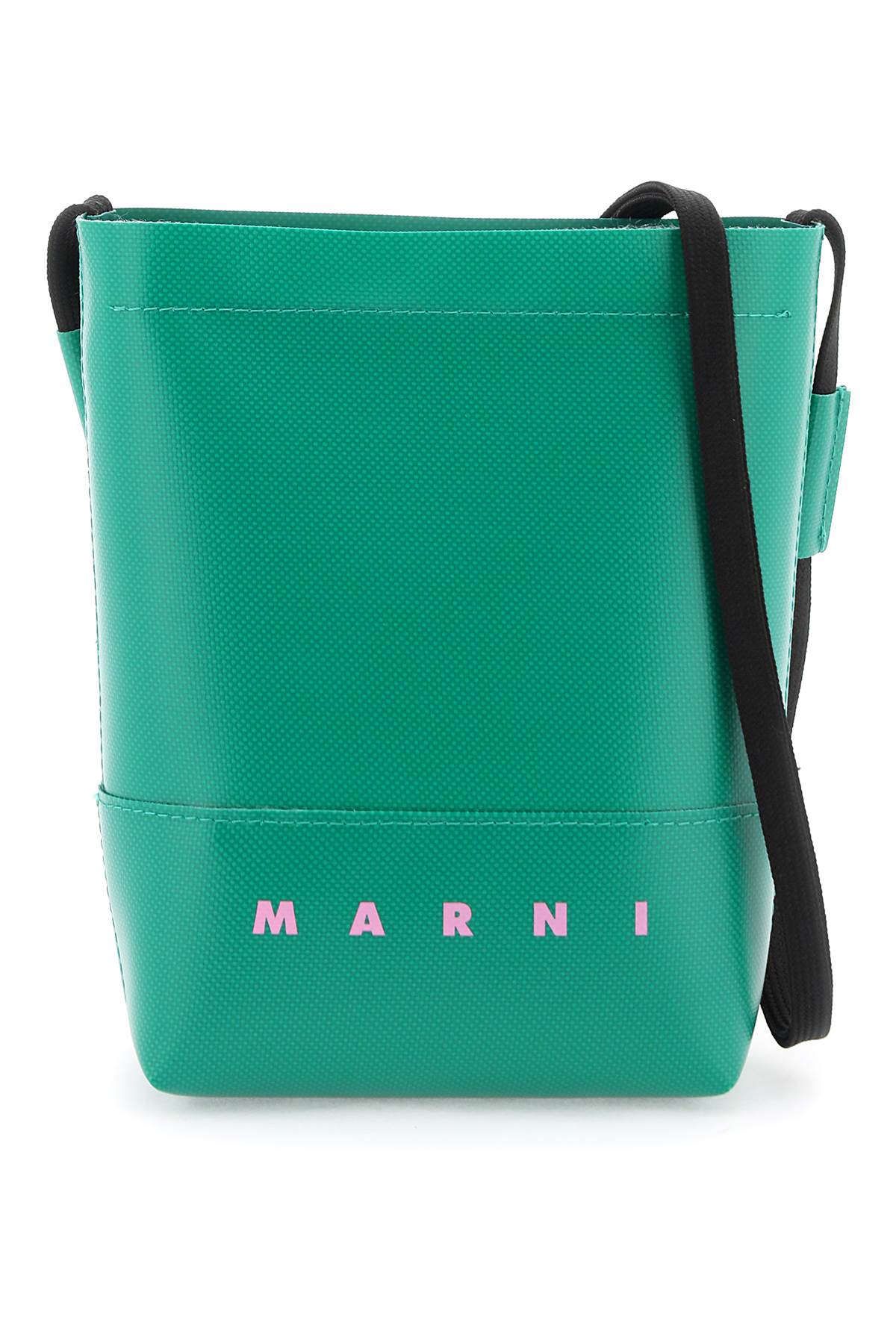 Marni Coated Canvas Crossbody Bag with Logo image 0