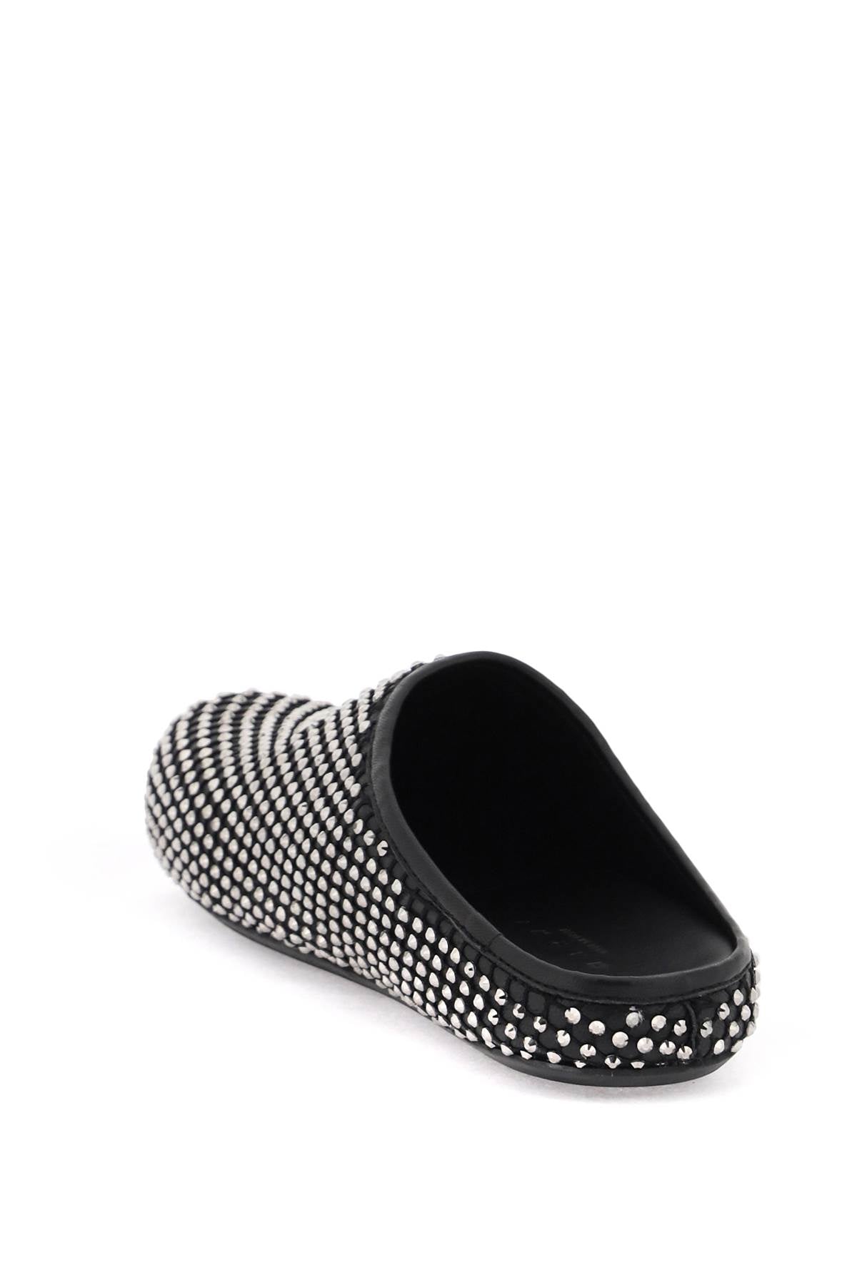 Marni leather fussbett clogs with rhinestones image 2