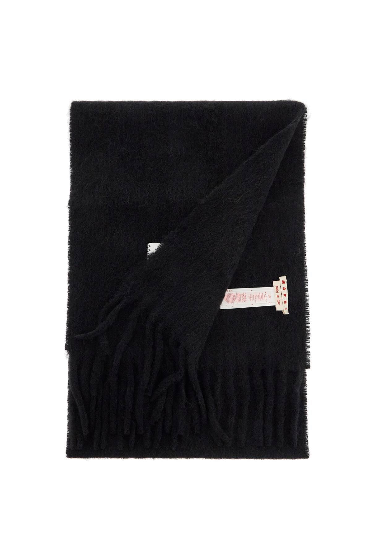 Marni Brushed Alpaca Scarf with Fringes image 1