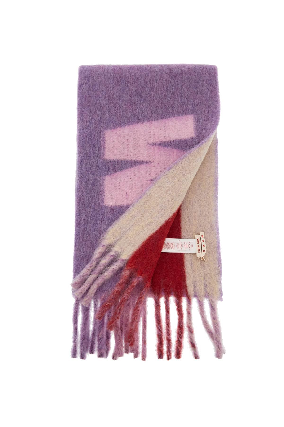 Marni wool and mohair scarf with maxi logo image 1