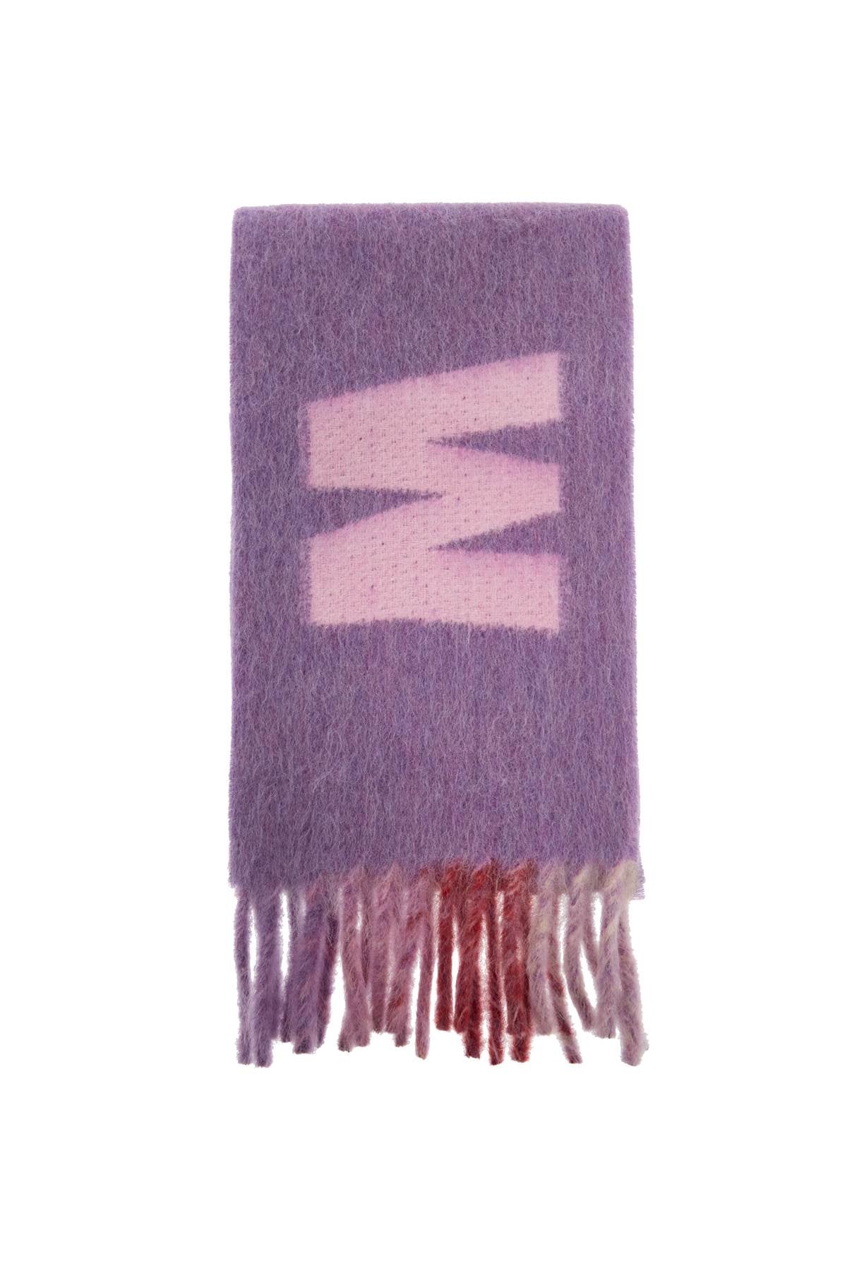 Marni wool and mohair scarf with maxi logo image 0