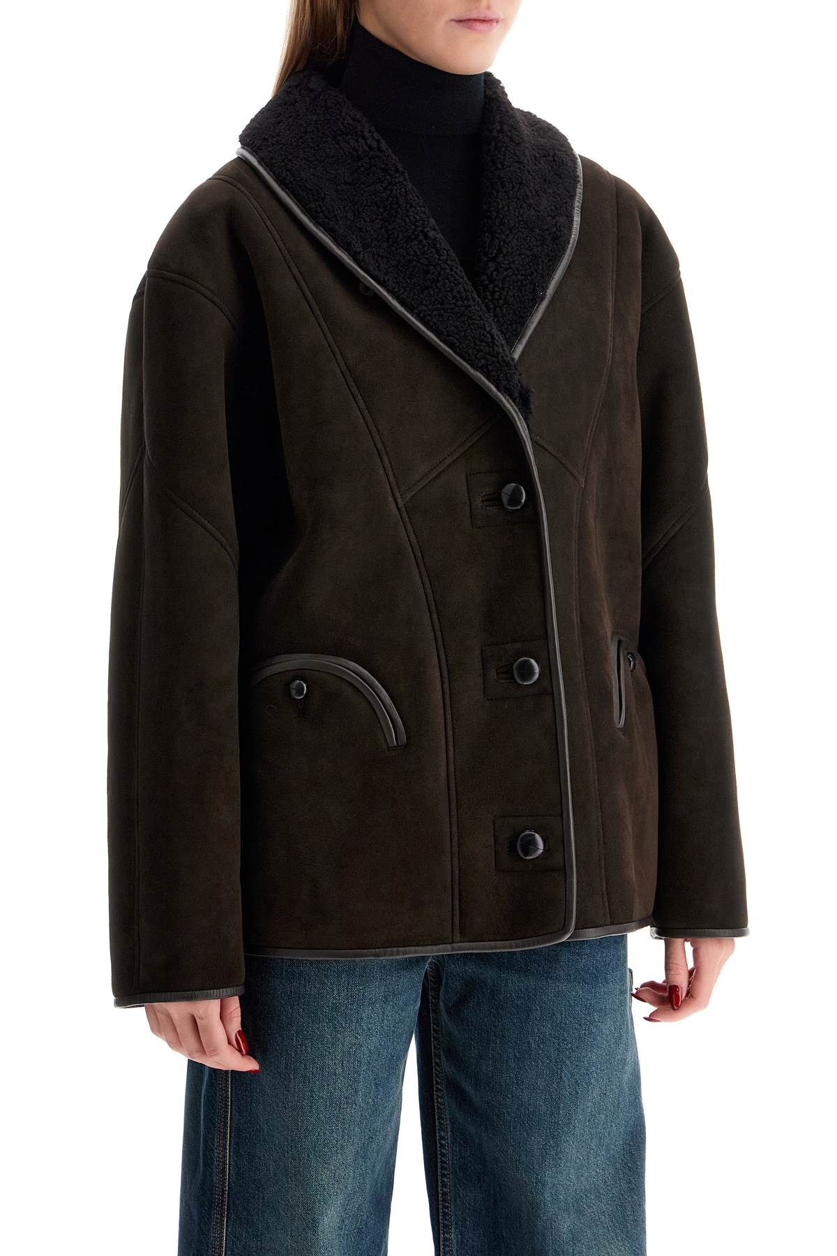 Blazé Milano Tatoosh Shearling Oversized Coat image 1