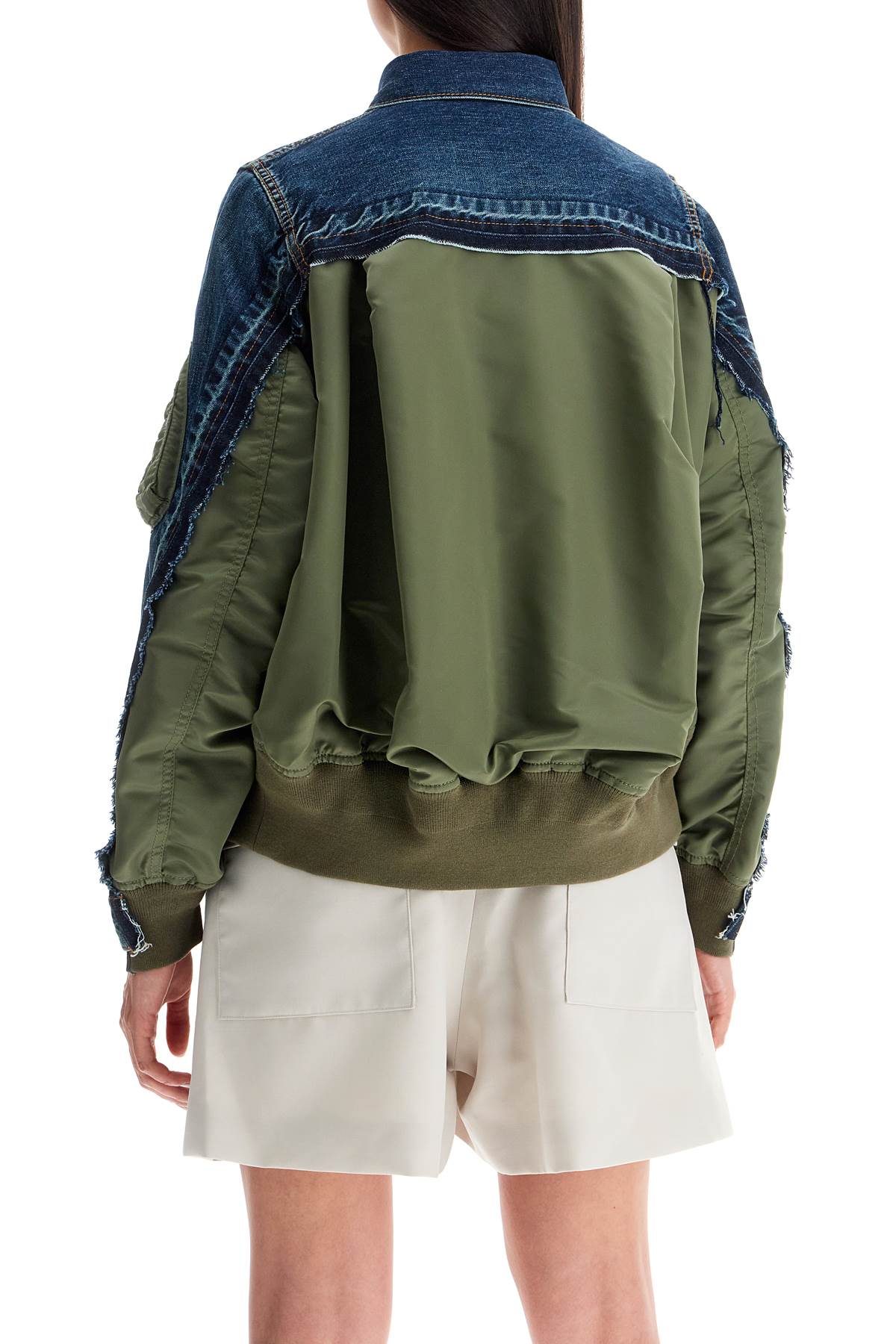 Sacai denim and nylon jacket for men image 2