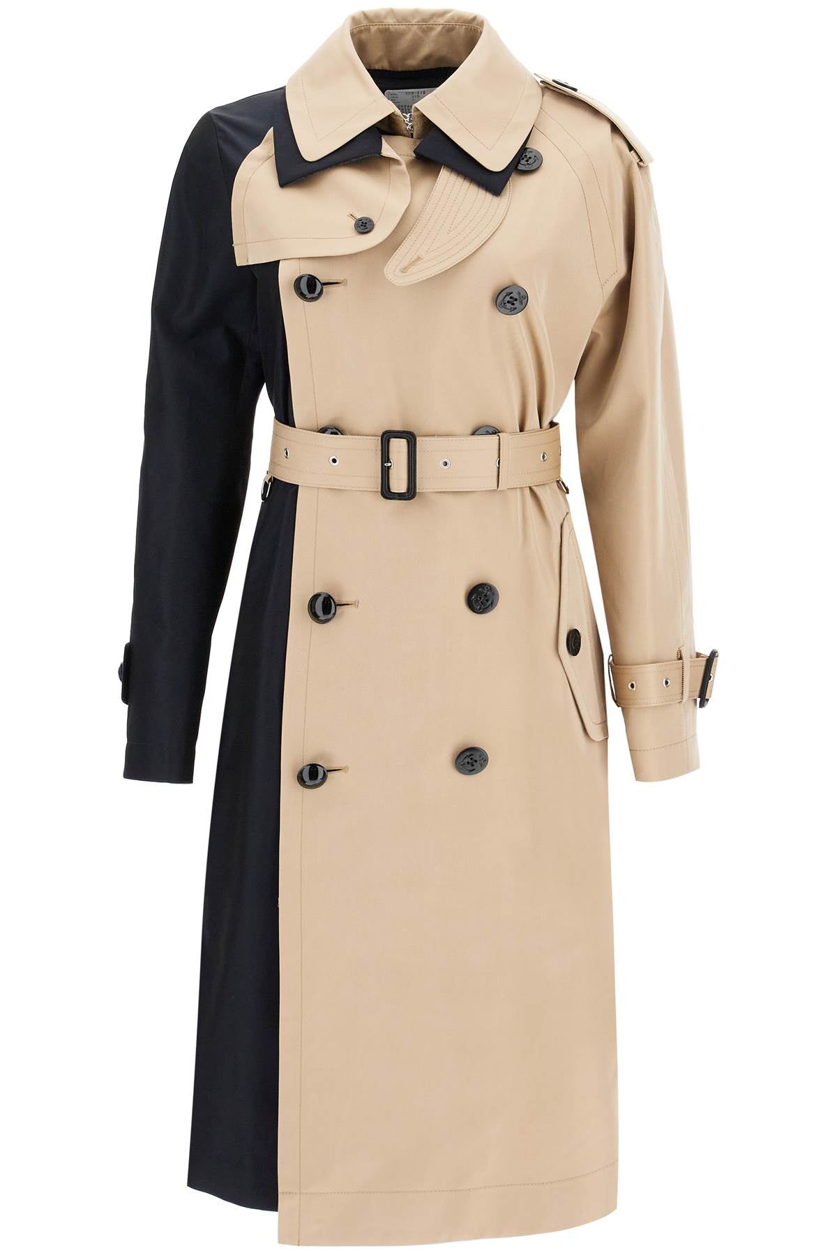 Sacai "color block gabardine trench image 0